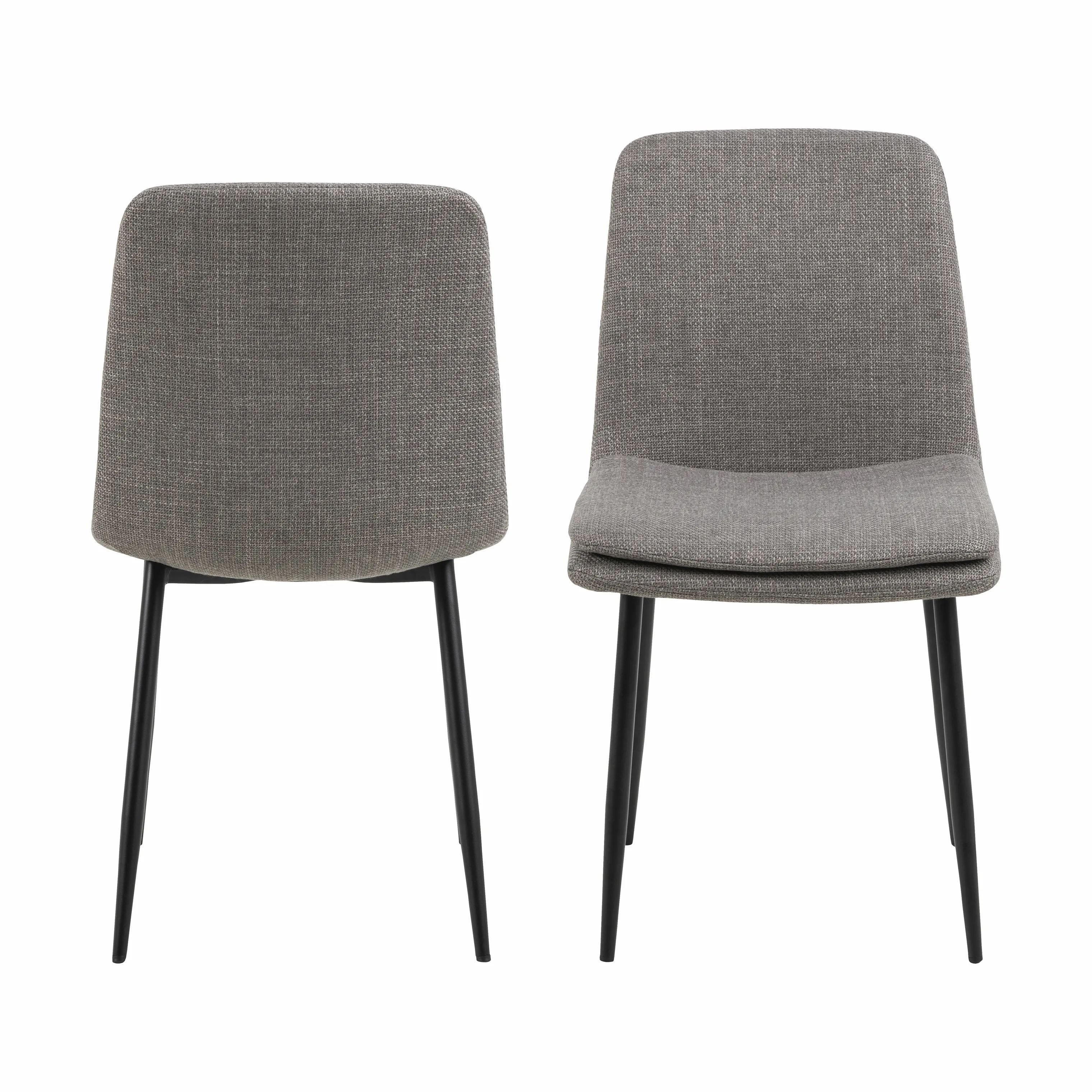 CASA Living Spisebordsstole Becca Spisebordsstol - 4 stk. i Gråbrun, 4 stk., 4