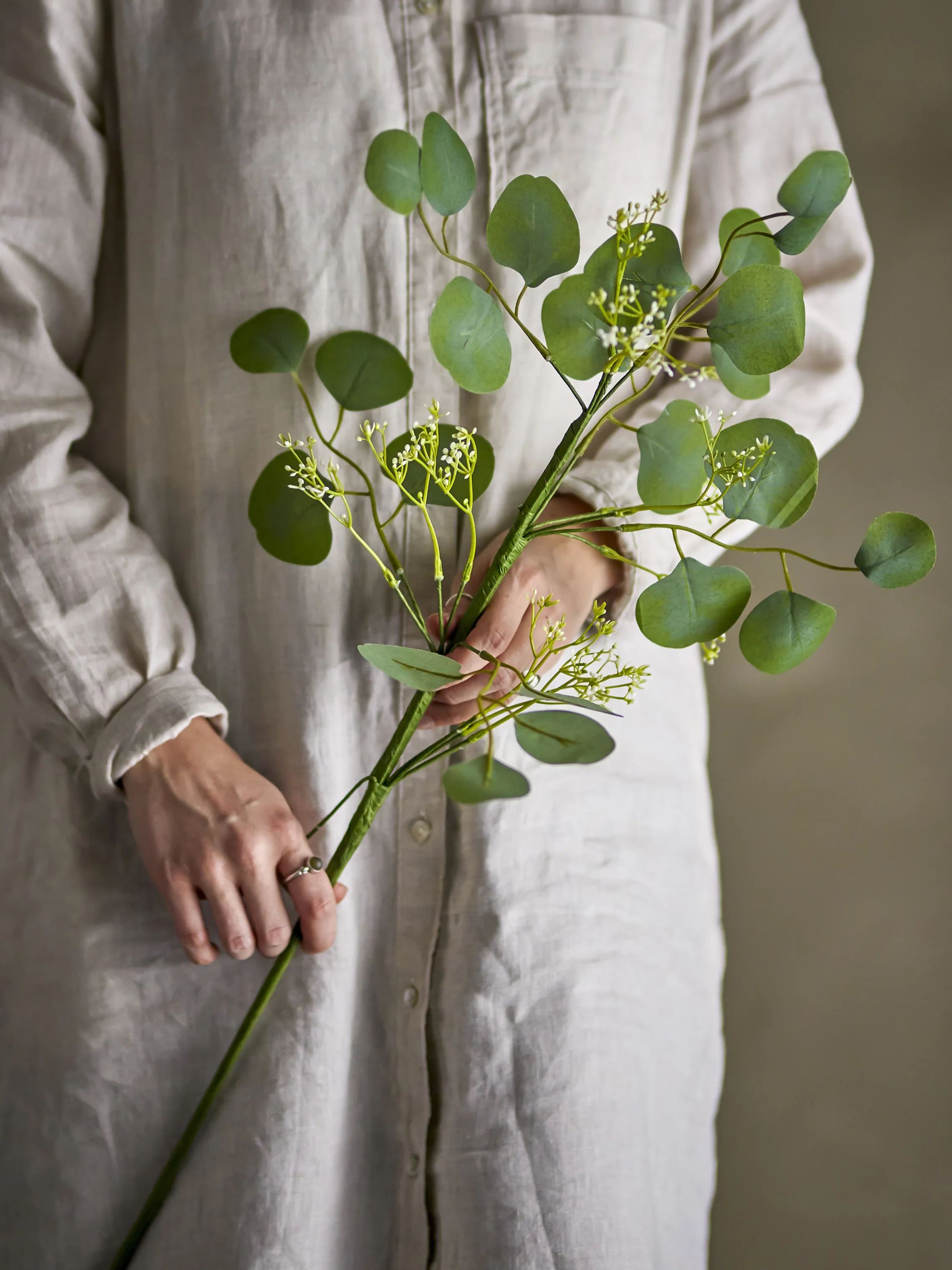 Bloomingville Kunstige blomster Kunstig blomst - Eucalyptus stilk i 82 cm, 2