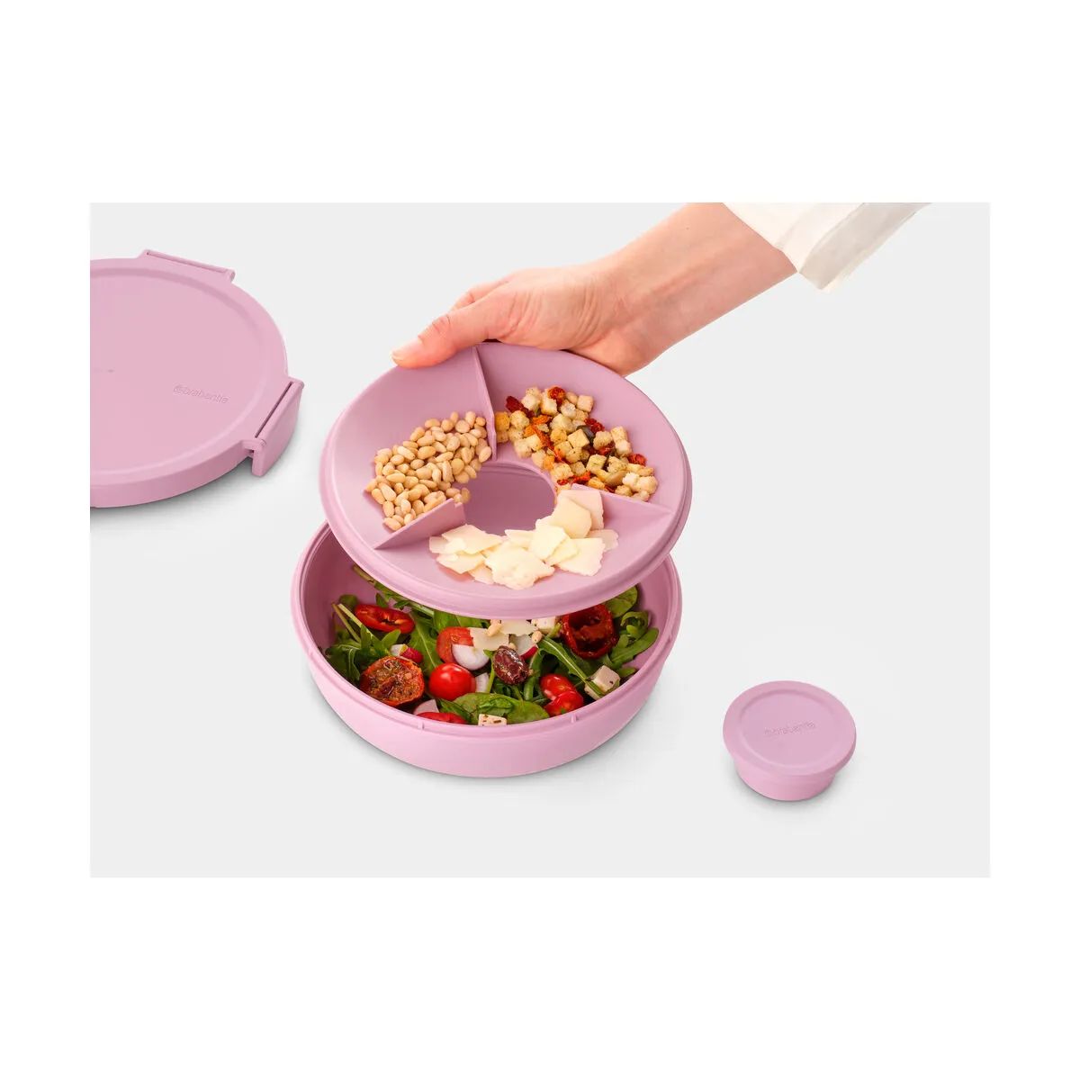 Brabantia Madkasser Make & Take Salatskål i Lilac Pink, 1.3 L, 5