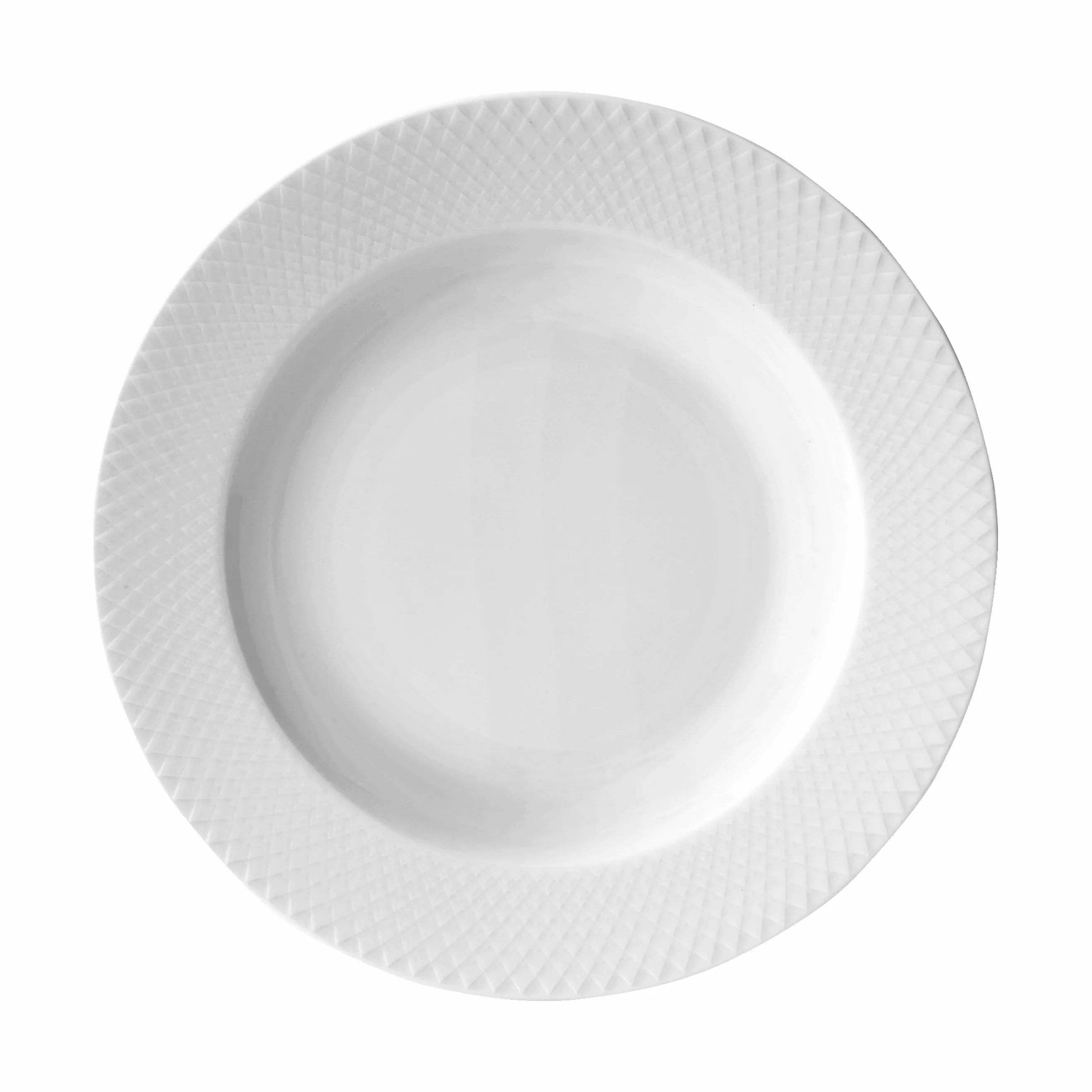 Lyngby Porcelæn Dybe tallerkener Rhombe Dyb Tallerken i Hvid, 23 cm, 1