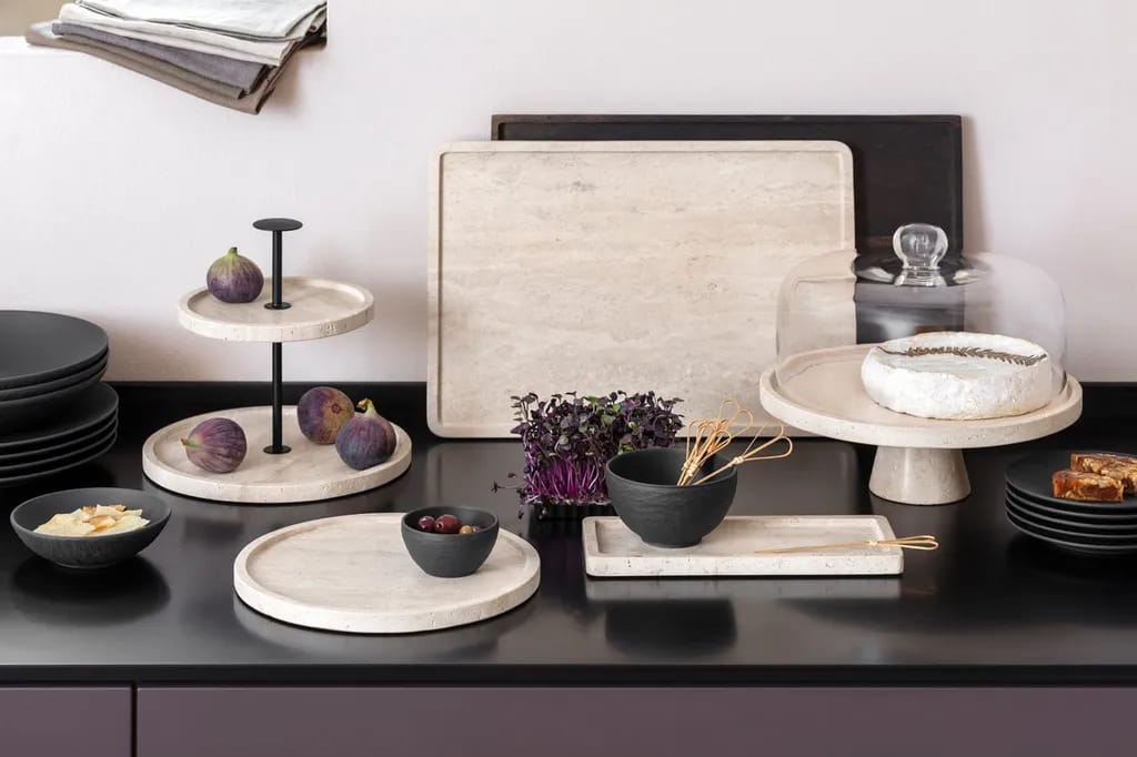 Villeroy & Boch Øvrigt køkkengrej Manufacture Travertine Låg til kagefad i Klar, 2
