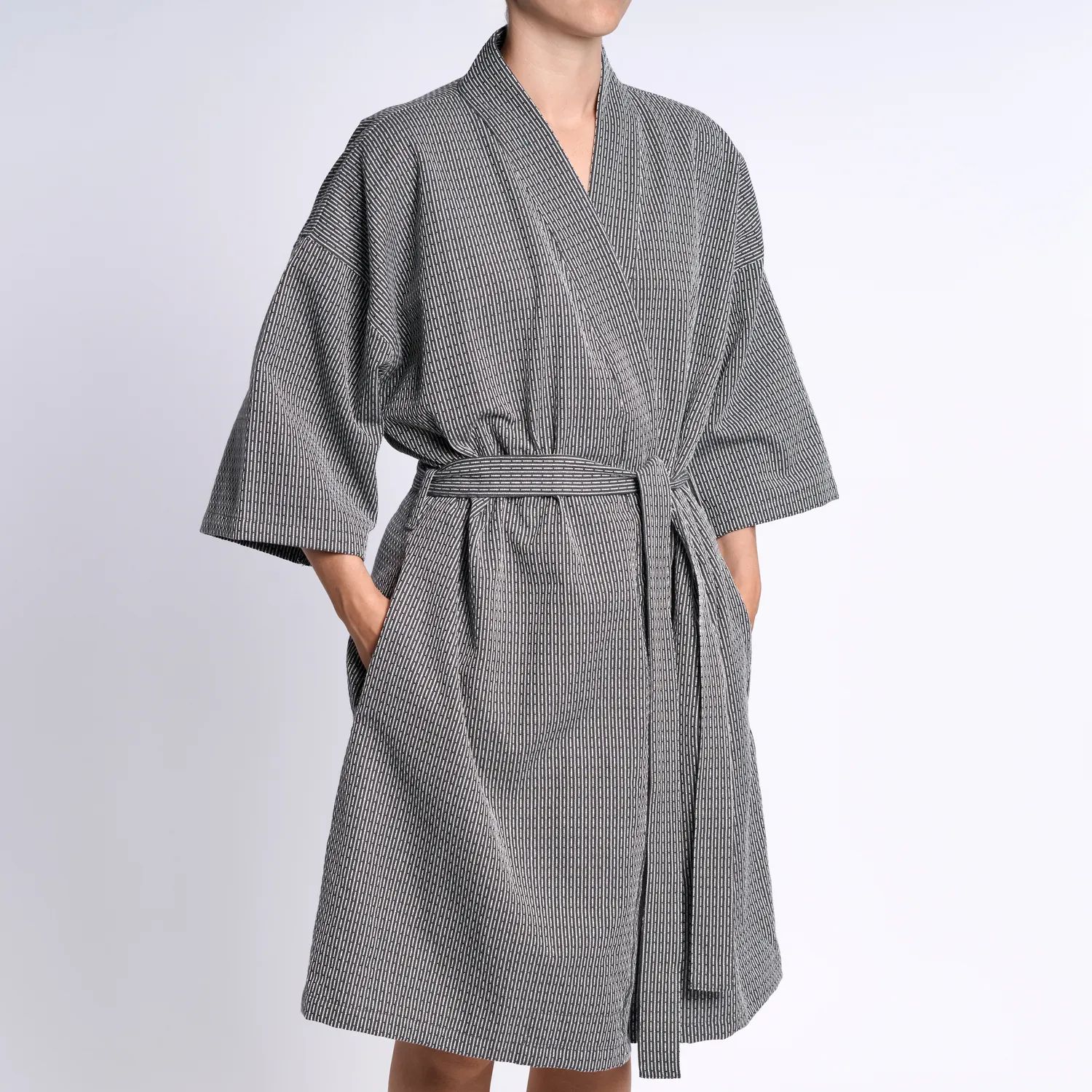 The Organic Company Morgenkåber Wellness Badekåbe i 111 Evening grey, M/L, 3