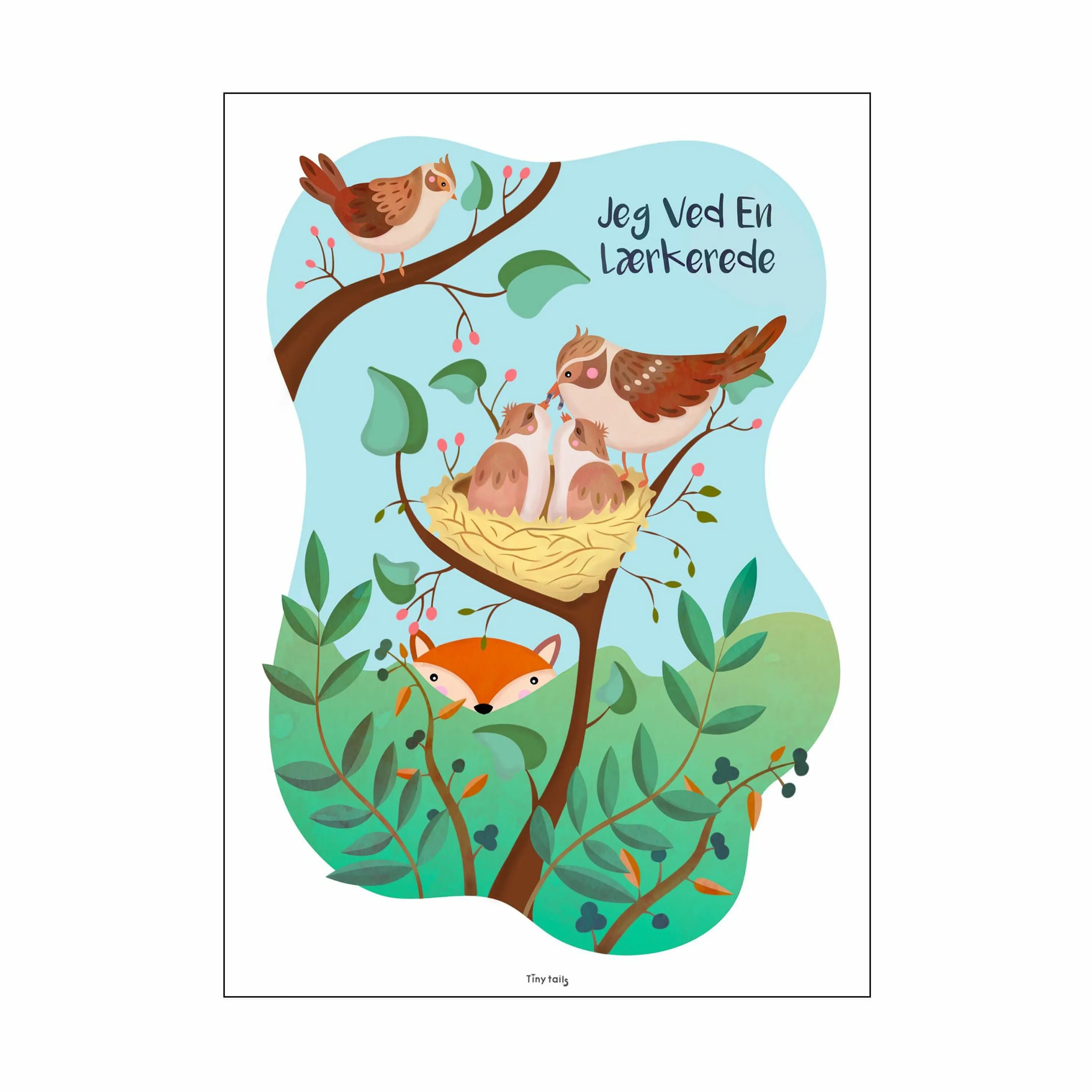Poster&Frame Plakater Plakat - Jeg ved en lærkerede i B29,7 x L42 cm, 1