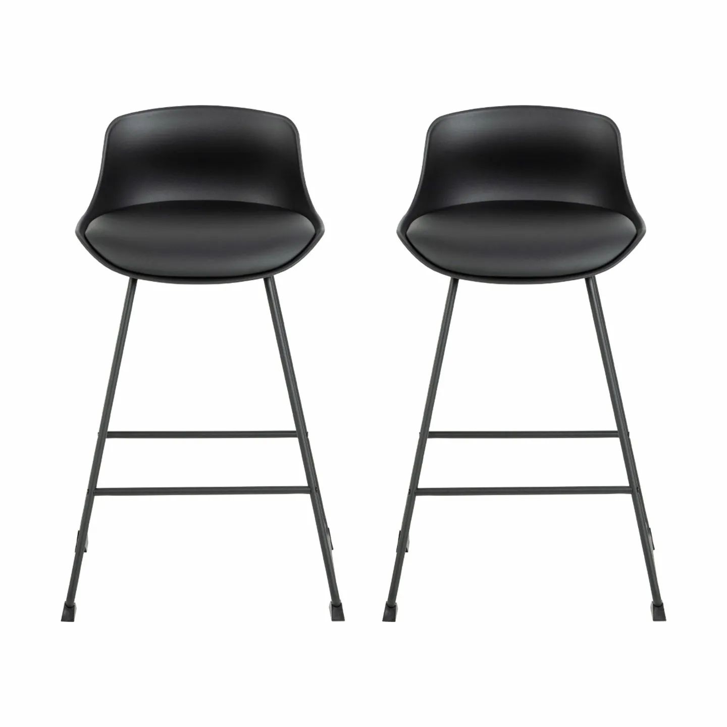 CASA Living Barstole Tina Barstol - 2 stk. i Sort, H84 x B50 cm, 1