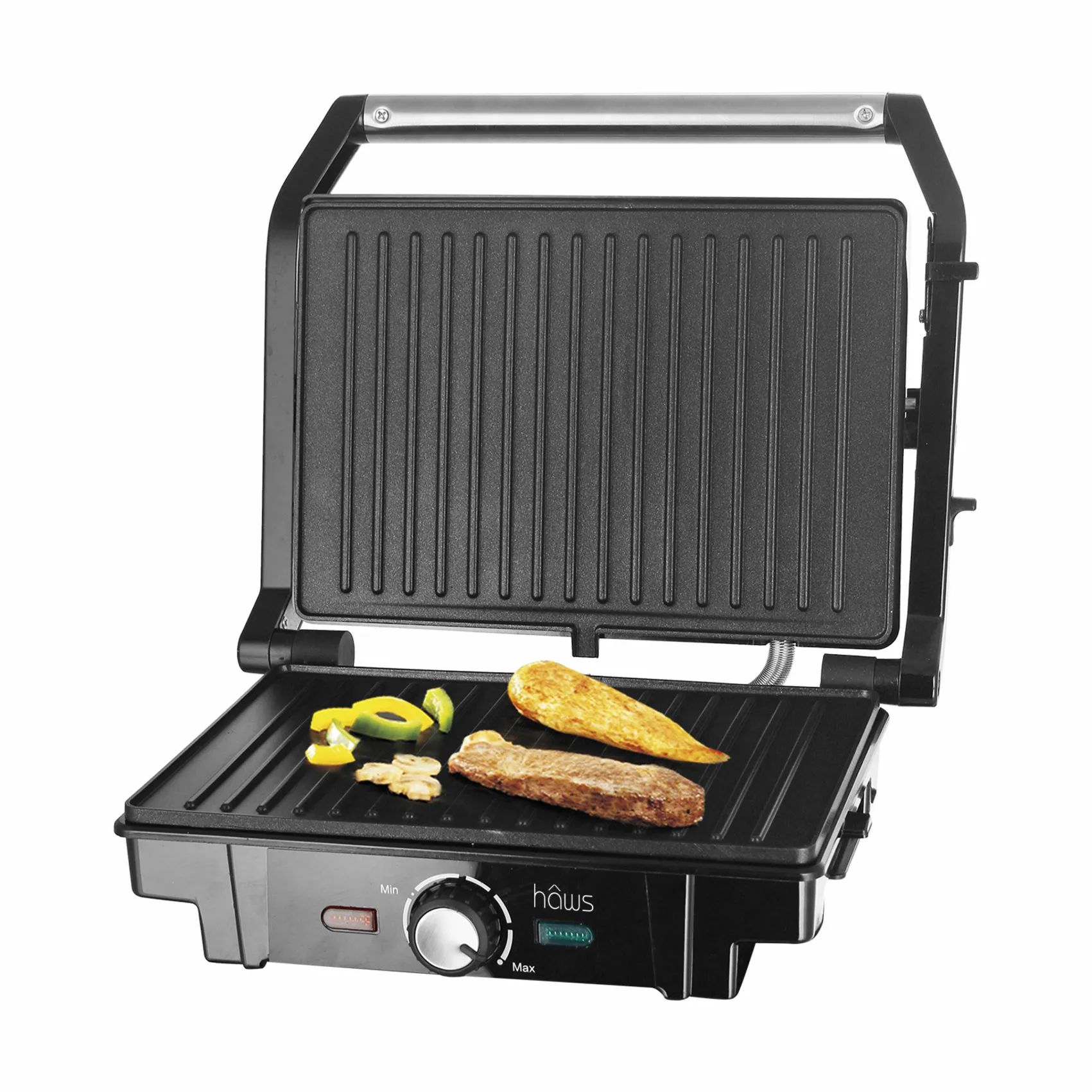 Hâws Bordgrill Paninigrill i sort/stål, 1