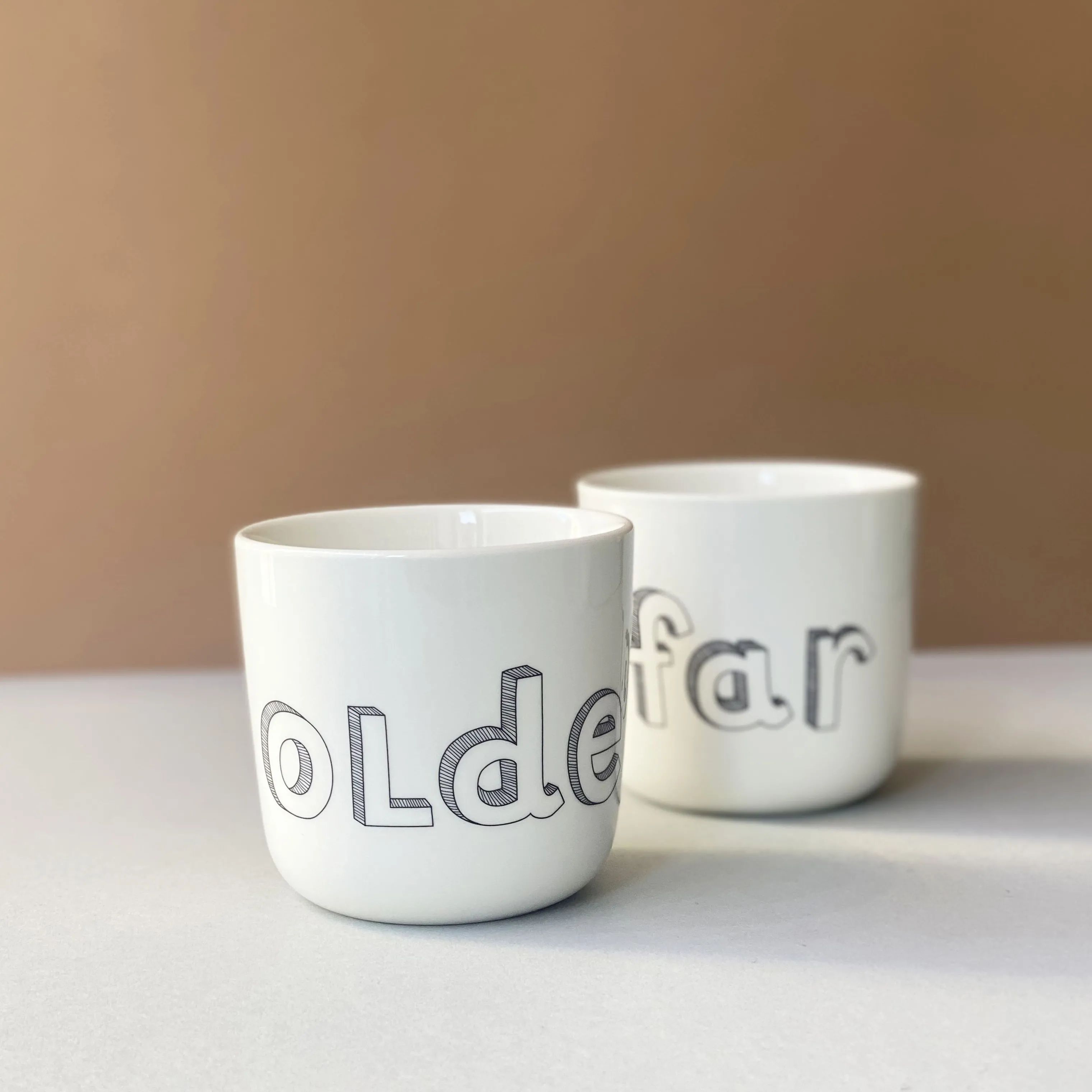 Liebe Krus og kopper med hank Kop - Oldefar i Oldefar, 2
