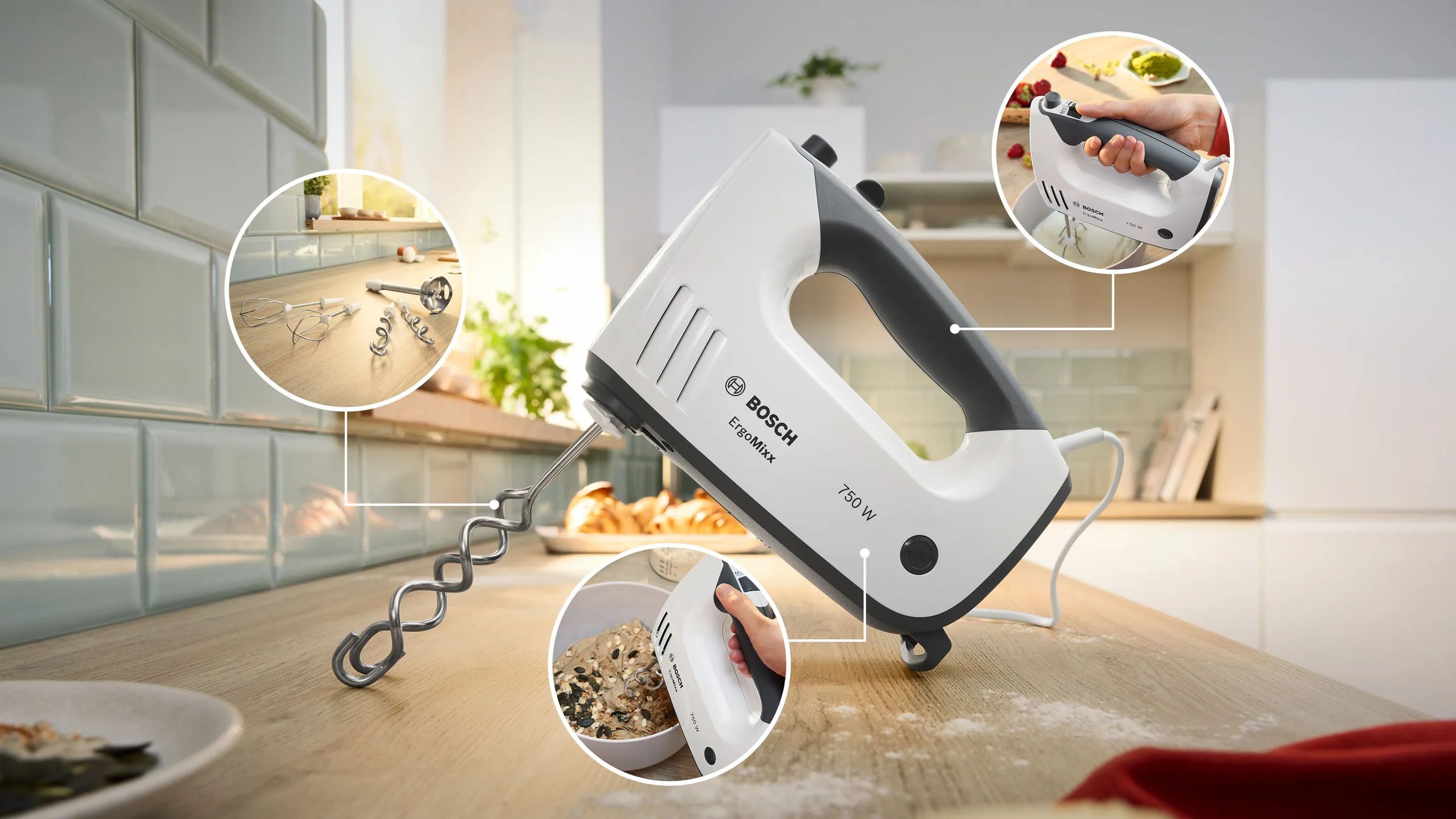 Bosch Håndmixere ErgoMixx Håndmixer m. skål i Hvid, 2