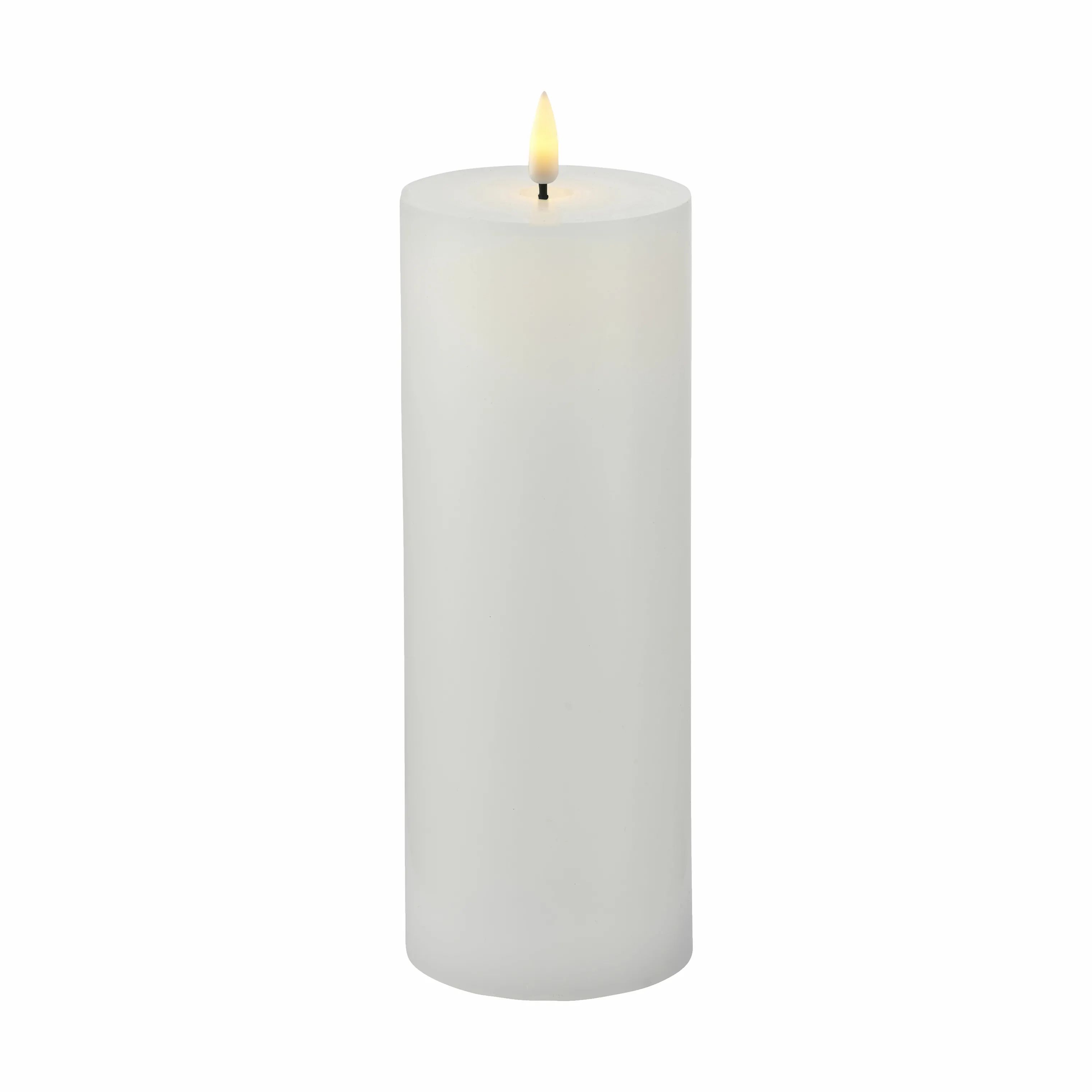 Sirius LED-lys Sille Genopladelig LED Bloklys i Hvid, H20 x Ø7,5 cm, 1