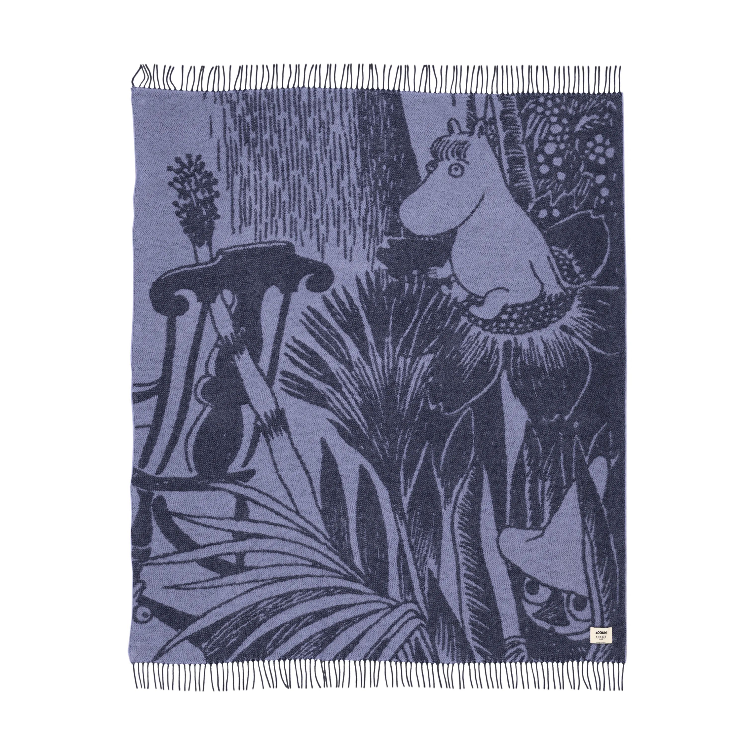 Moomin Arabia Sengetæpper Mystisk skov Tæppe i Blå, 1