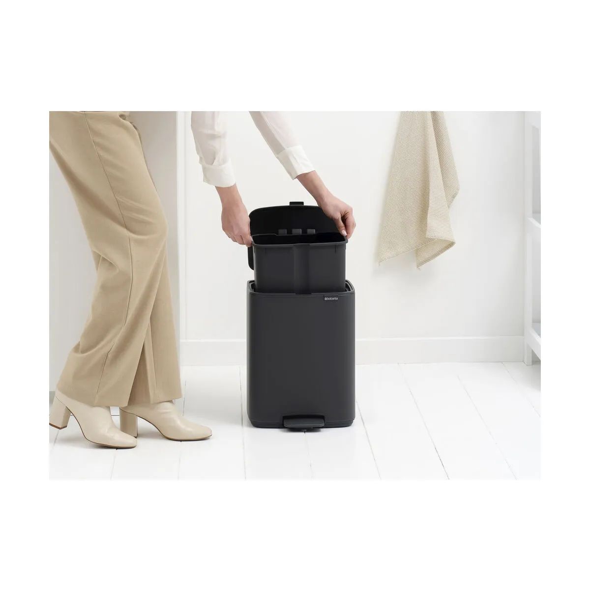 Brabantia Pedalspande Bo Pedalspand i Grå, 12 L, 5