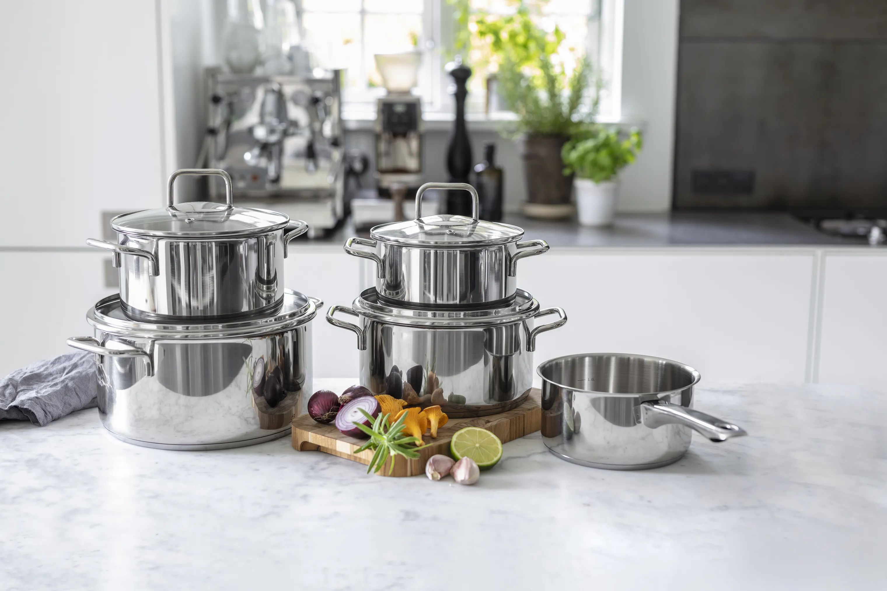 Cook & Baker Grydesæt Grydesæt - 9 dele i Stål/sølv, 2