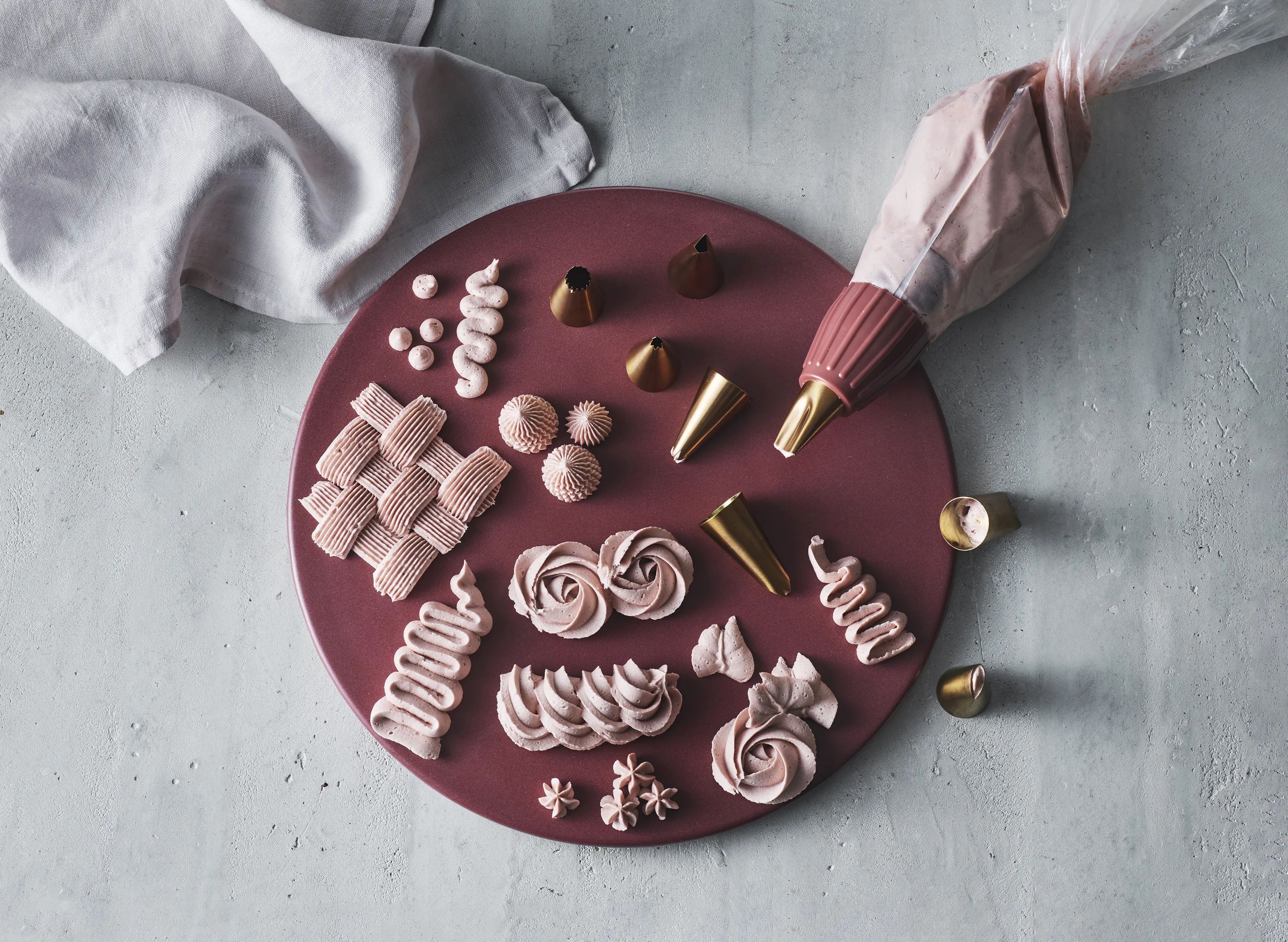 by Ditte Julie Sprøjteposer og tyller Tyllesæt - 12 stk. i Rose gold, 2