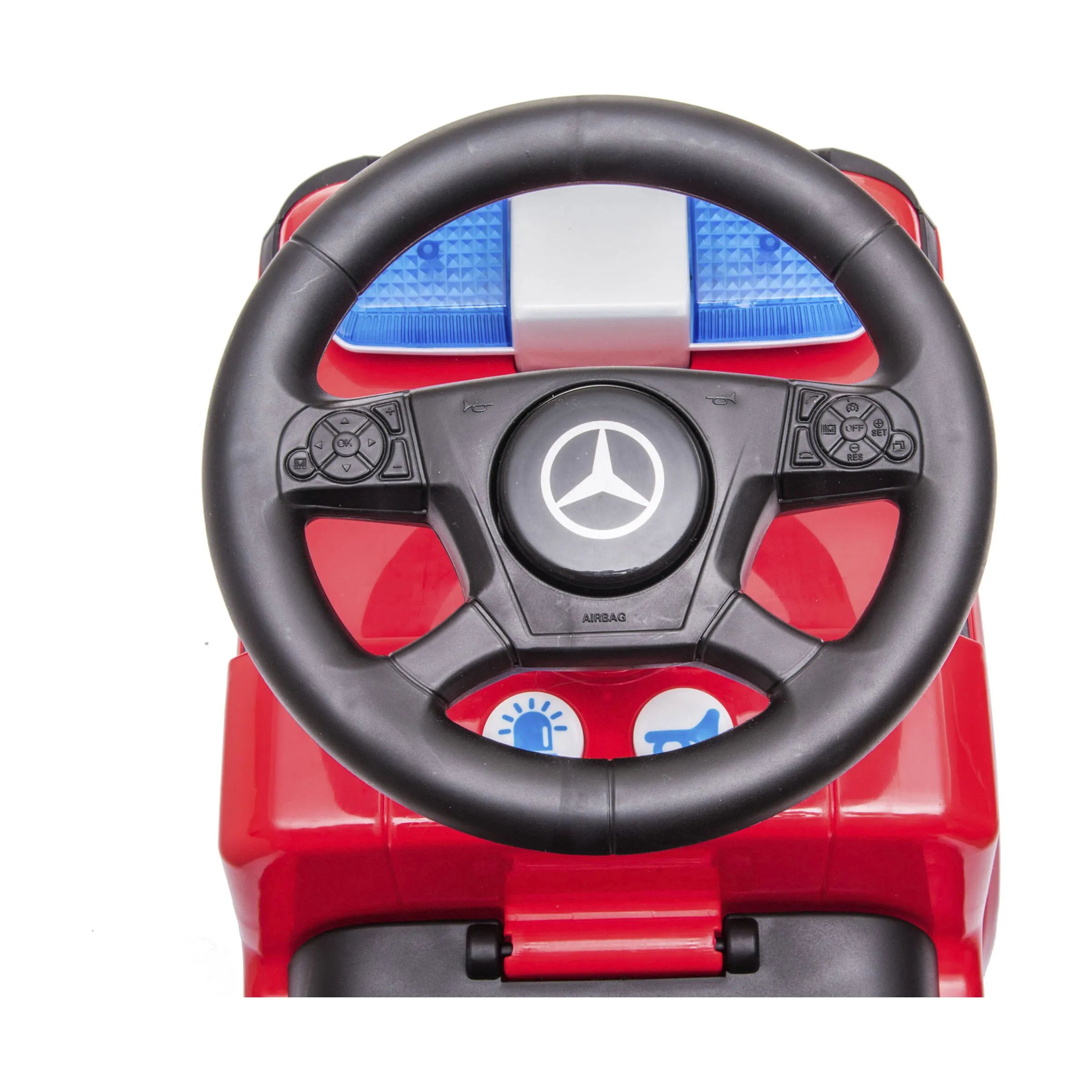 NORDIC PLAY Speed Til børneværelset Gåbil Mercedes-Benz brandbil i Rød, 3