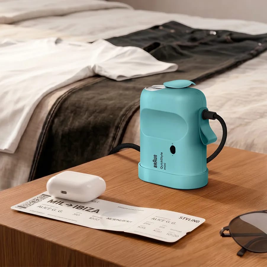 Braun Dampere Tøjdamper Quickstyle mini i Lyseblå, 3