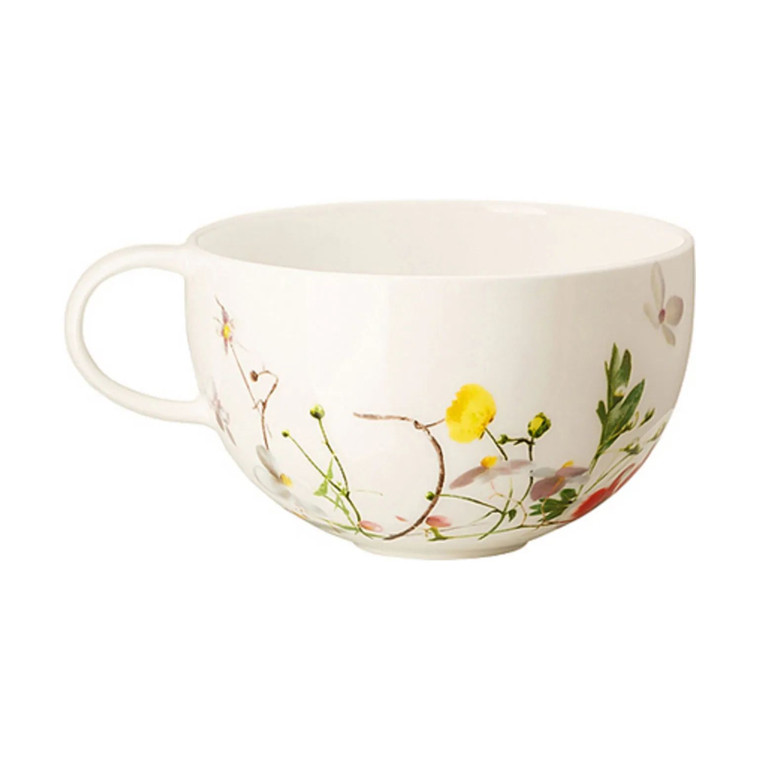 Rosenthal Krus og kopper med hank Brillance Fleurs Sauvages Kop i Hvid / Multifarvet, 3
