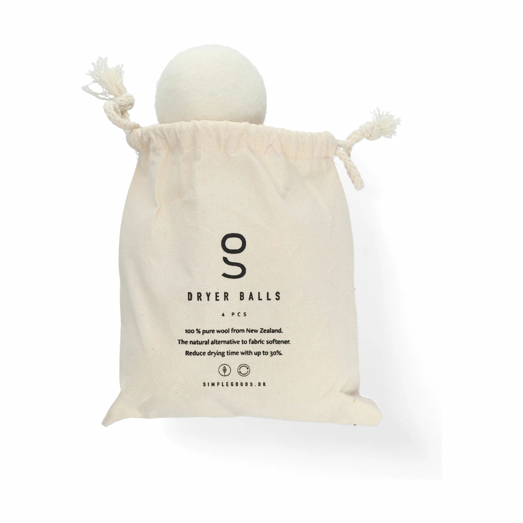 Simple Goods Øvrig rengøring Dryer Balls - 4 stk. i Hvid, 4