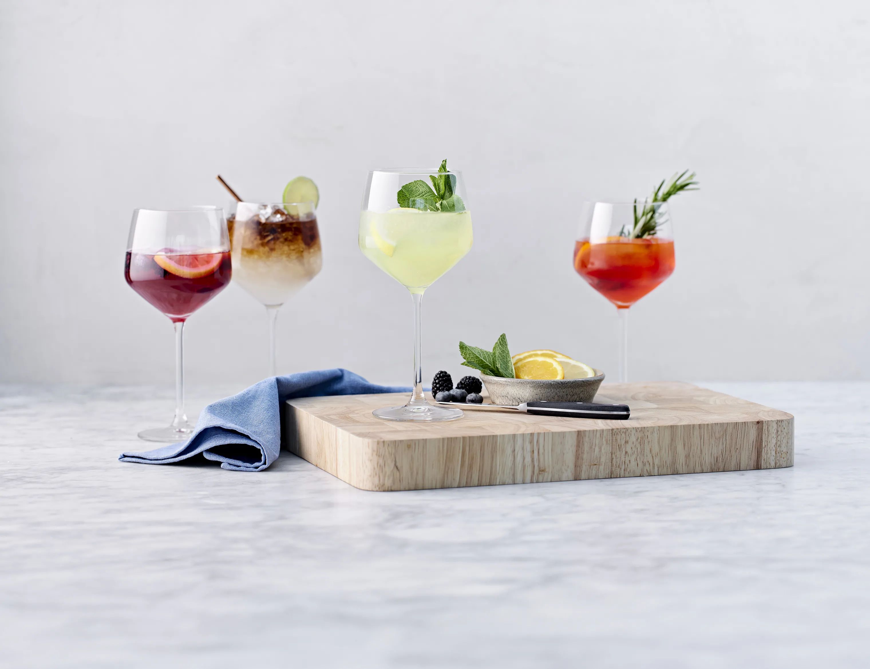 CASA Living Cocktailglas Napoli Spritzerglas m. lang stilk - 4 stk. i Klar, 2