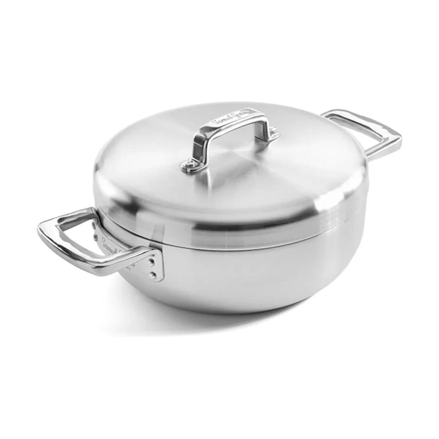 Samuel Groves Stegepander Serveringspande m. låg i 24 cm, 1
