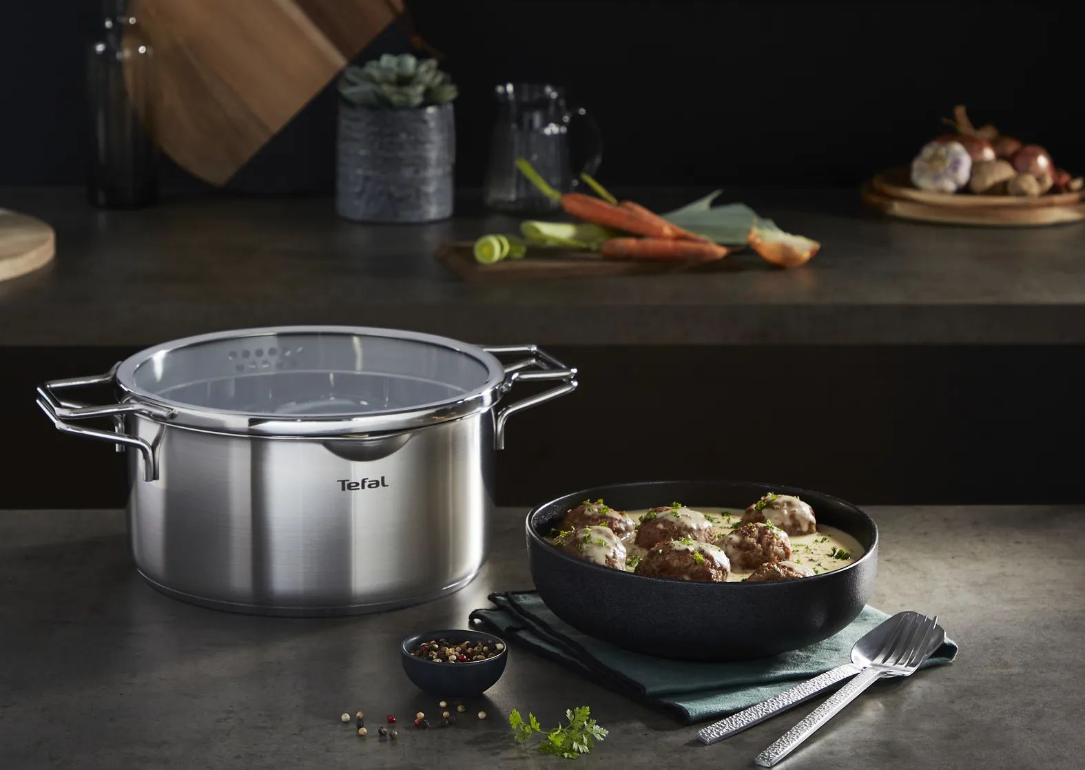Tefal Gryder Nordica Gryde m. glaslåg i 4,8 L, 2