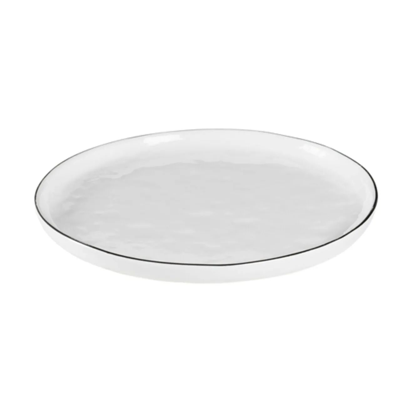 Broste Copenhagen Kagetallerkener Salt Dessert Tallerken i White w/Black Rim, 3