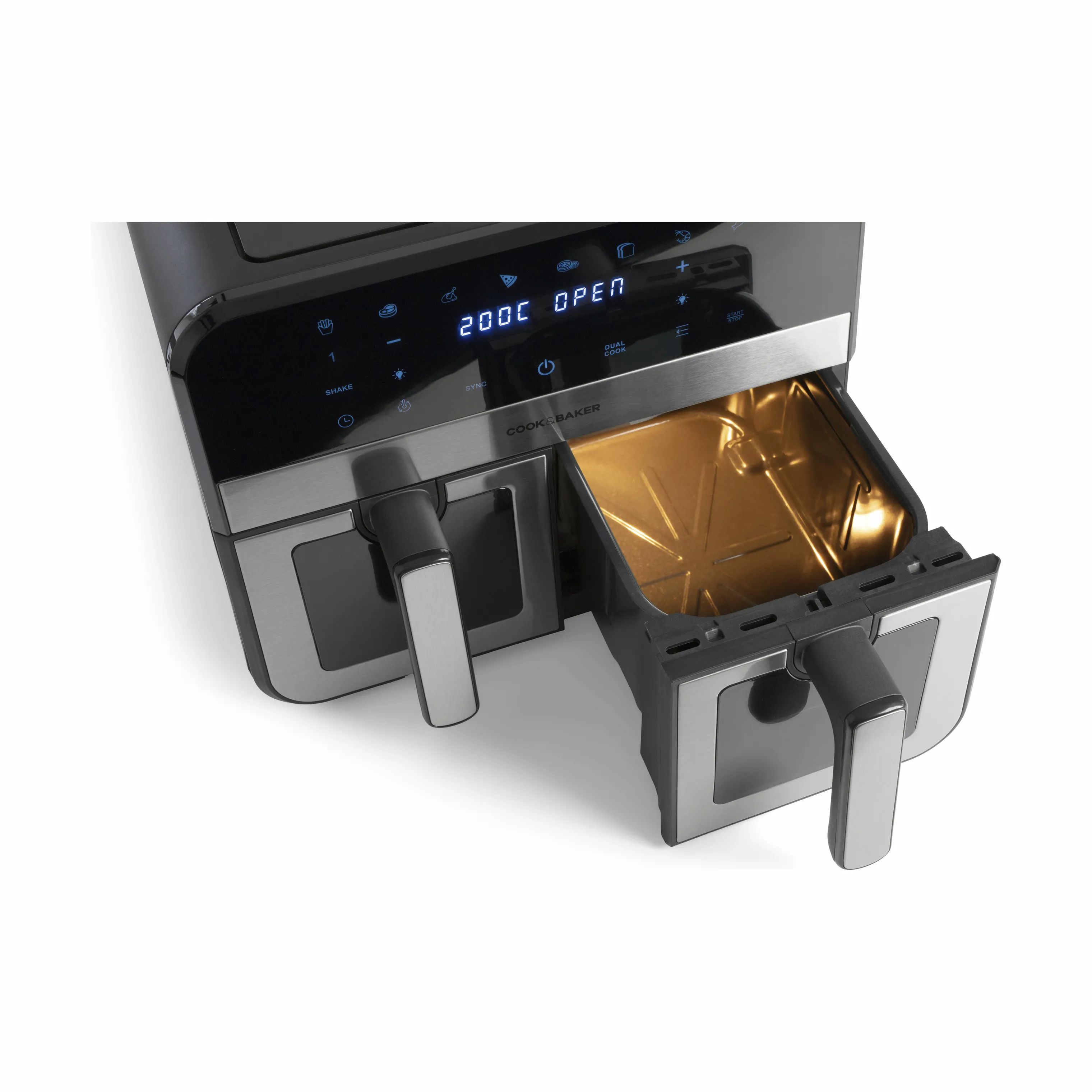 Cook & Baker Airfryers Dobbelt Airfryer i stål, 8
