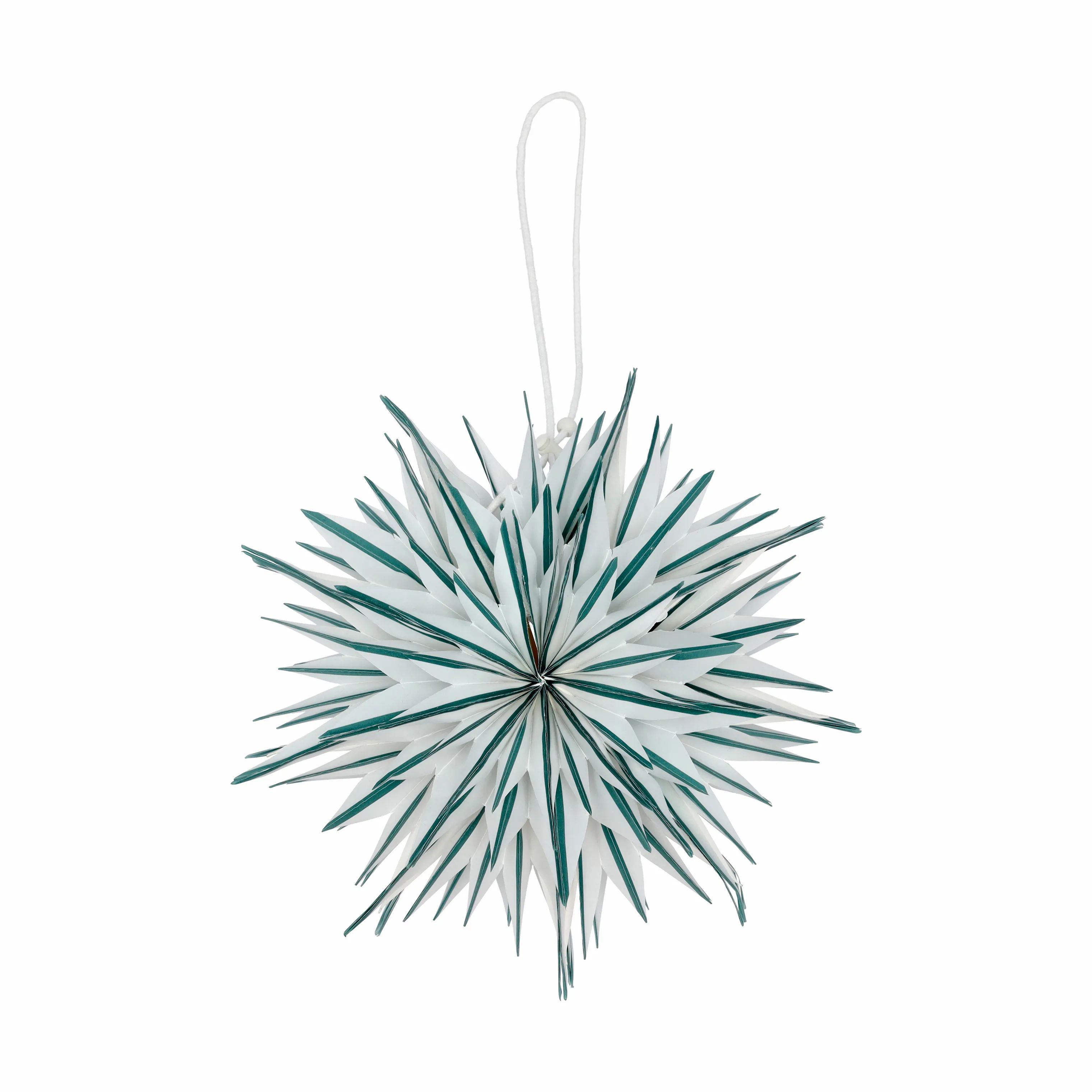 Casa Christmas Juleophæng Stjerne i Hvid/grøn, 25 cm, 1