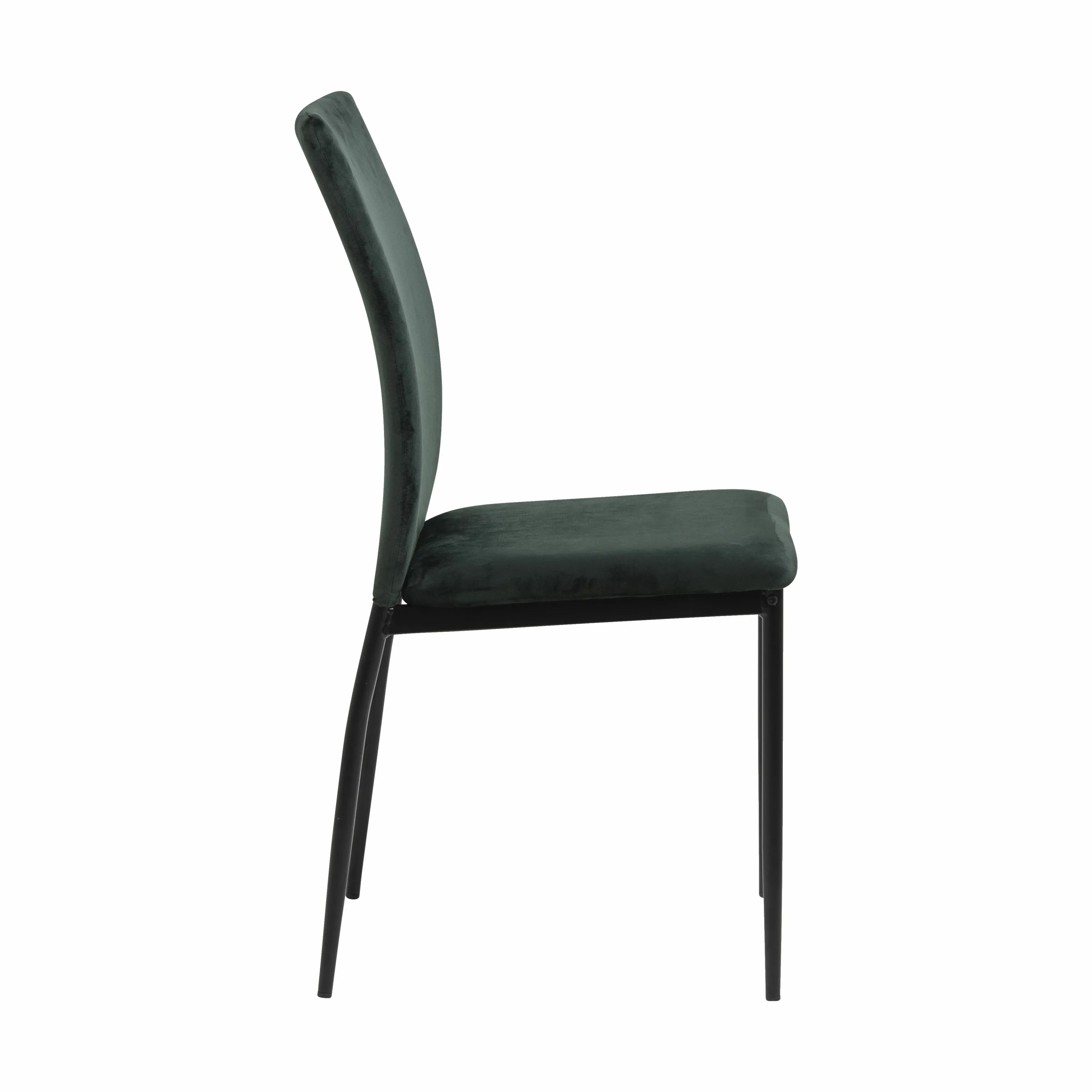 CASA Living Spisebordsstole Demina Spisebordsstol - 4 stk. i mørkegrøn/sort, 4