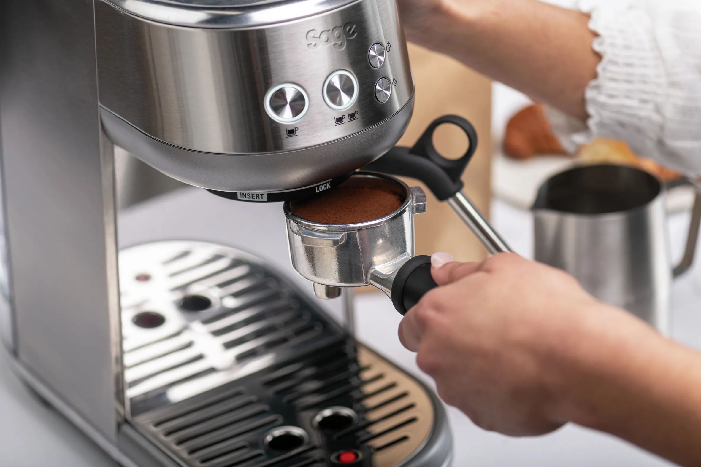 Sage Espressomaskiner Bambino Espressomaskine i Børstet stål, 6