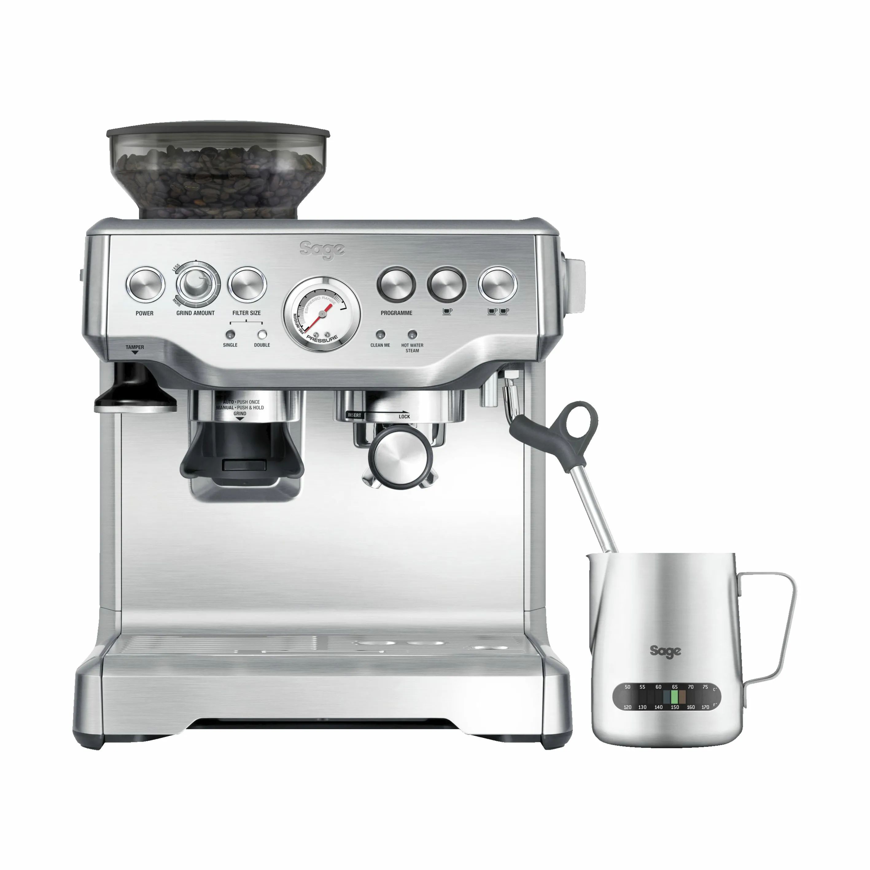 Sage Espressomaskiner Barista Express Espressomaskine i Stål, 1
