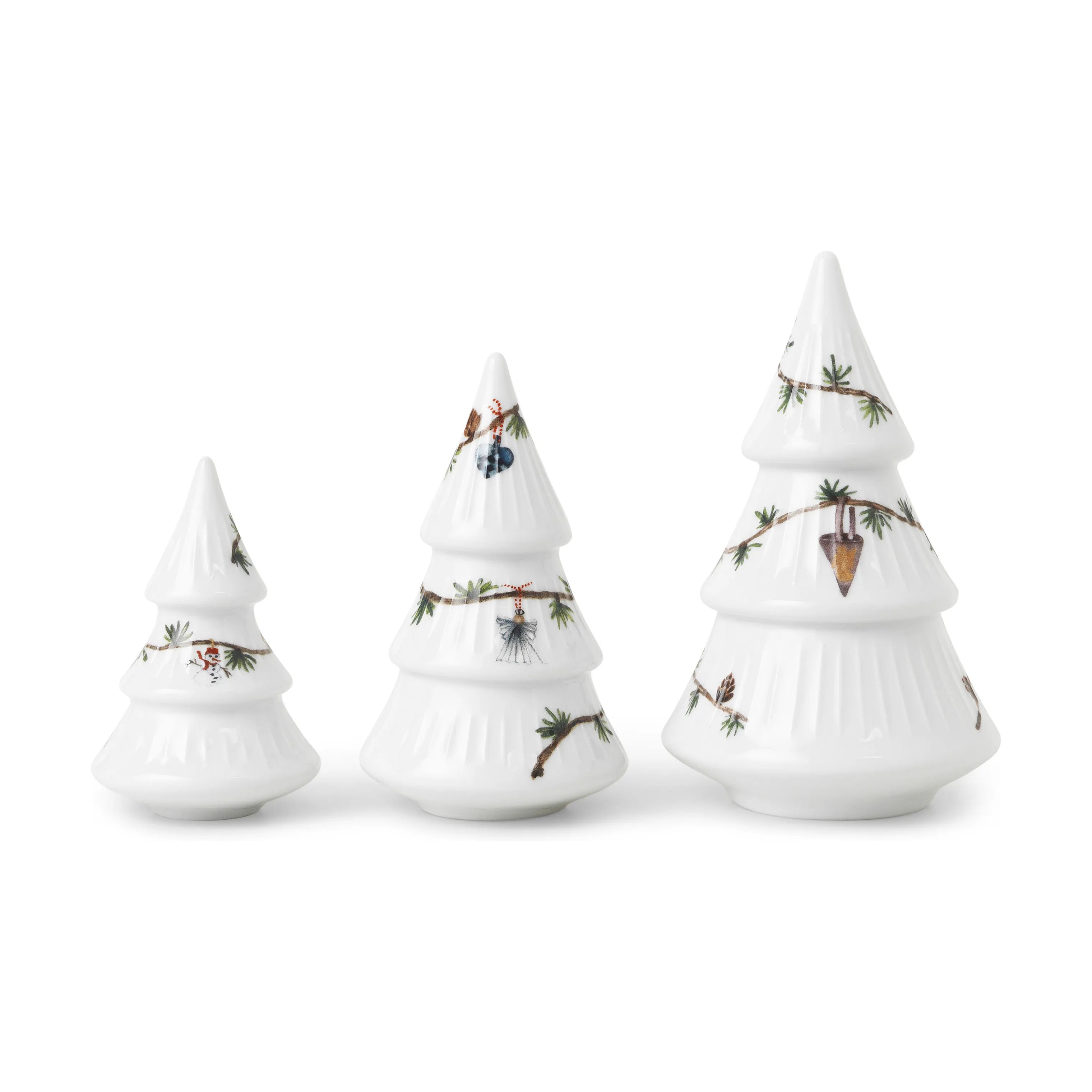 Kähler Julefigurer Hammershøi Jul Juletræ - 3 stk. i Hvid, 1