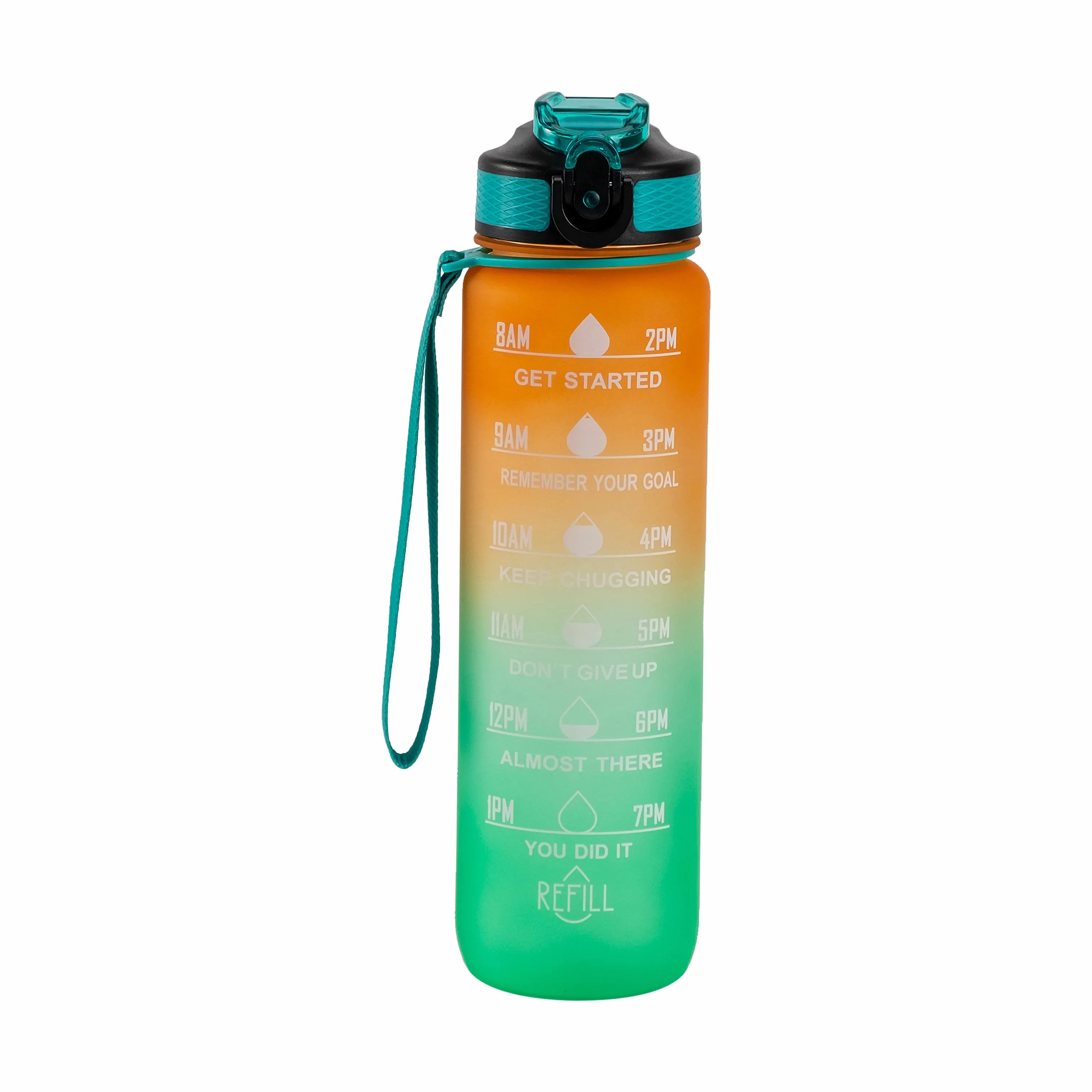 Hollywood Drikkedunke Motivational Bottle i Orange/grøn, 1