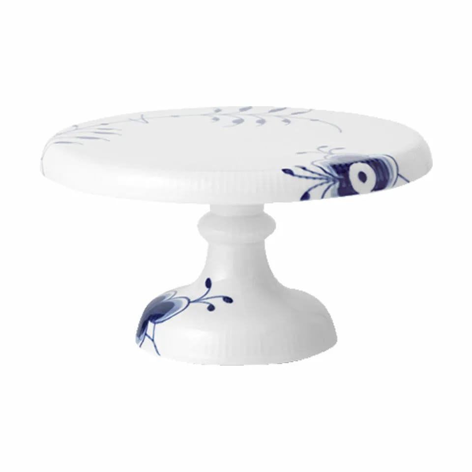 Royal Copenhagen Lagkagefade Blå Mega Riflet Kageopsats i 23 cm, 1