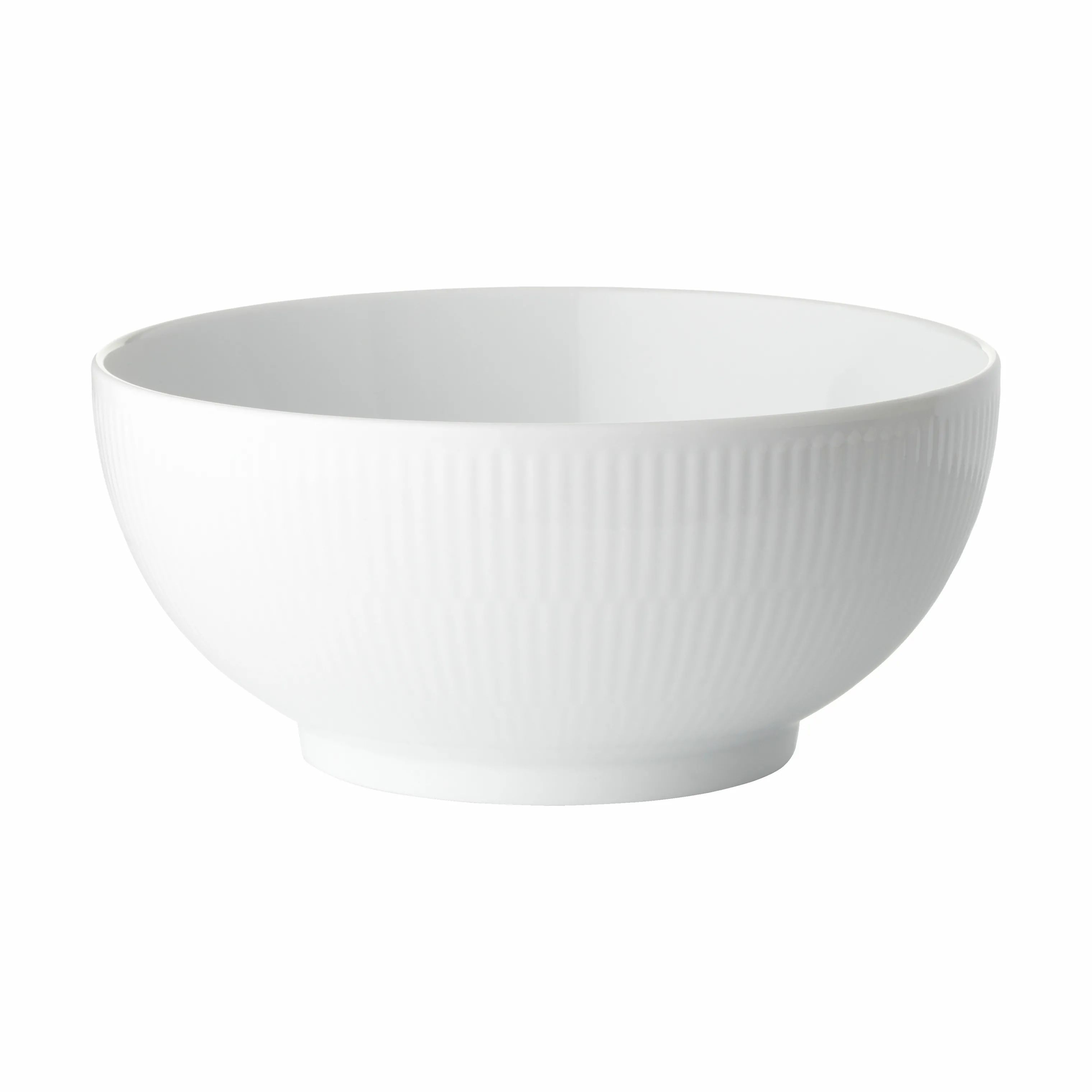 Royal Copenhagen Serveringsskåle Hvid Riflet Skål i Hvid, 15 cm, 1