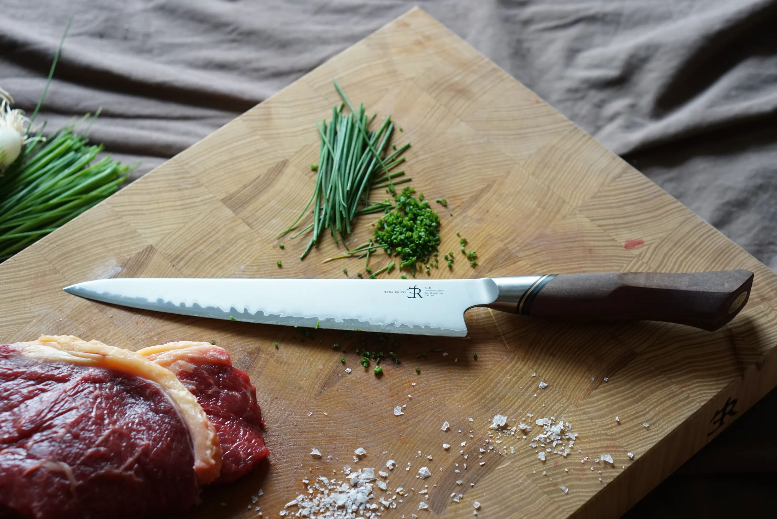 Ryda Knives Forskærerknive og sæt A30 Trancherkniv i rustfrit stål/brun, 2
