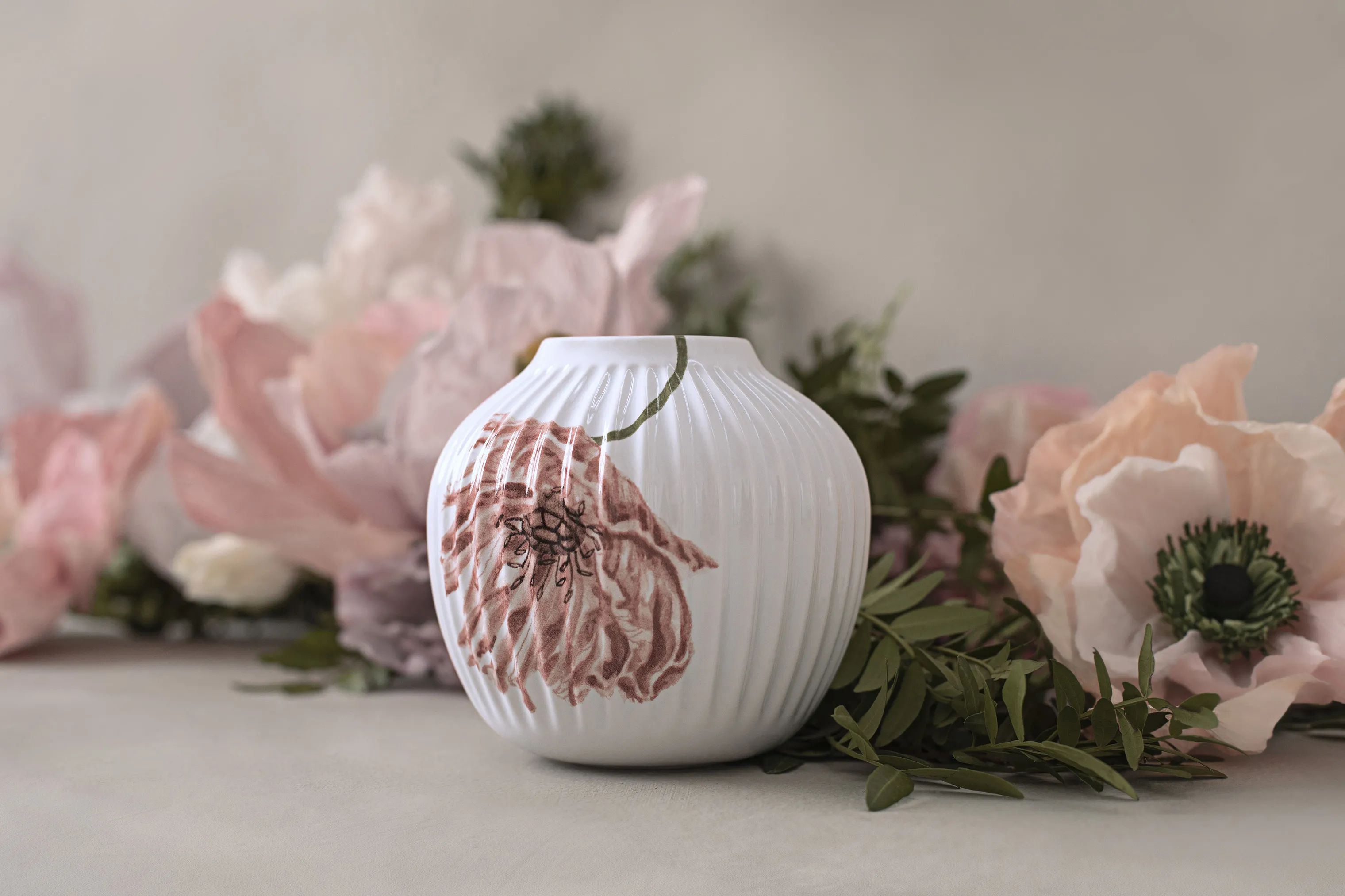 Kähler Vaser Hammershøi Poppy Vase i Hvid, 13 cm, 2