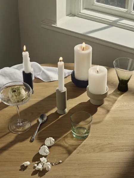 Broste Copenhagen Bloklysestage Anker Lysestage i Sort, 7 cm, 3