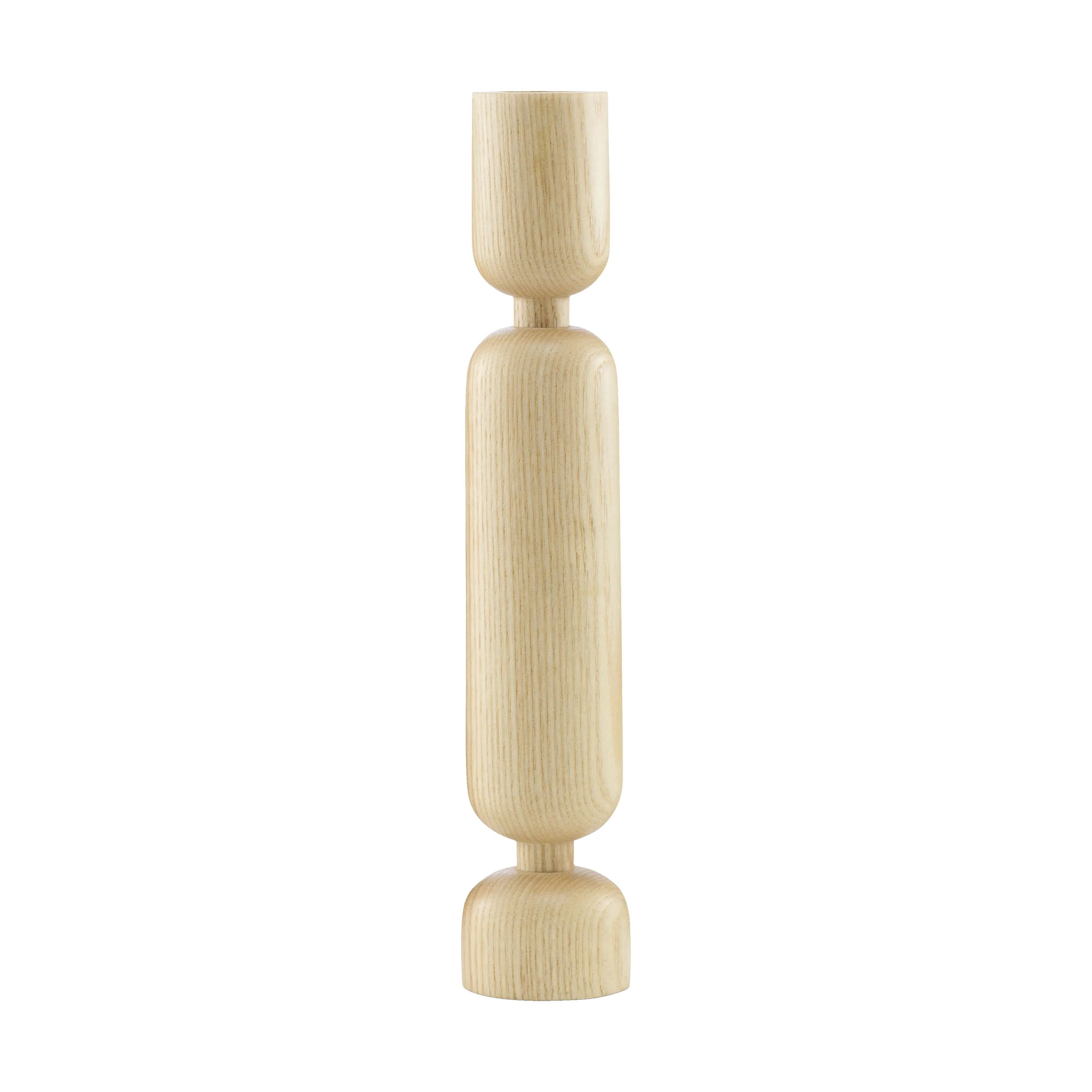 Normann Copenhagen Kronelysestage Lumberjack Lysestage i Asketræ, 24 cm, 1