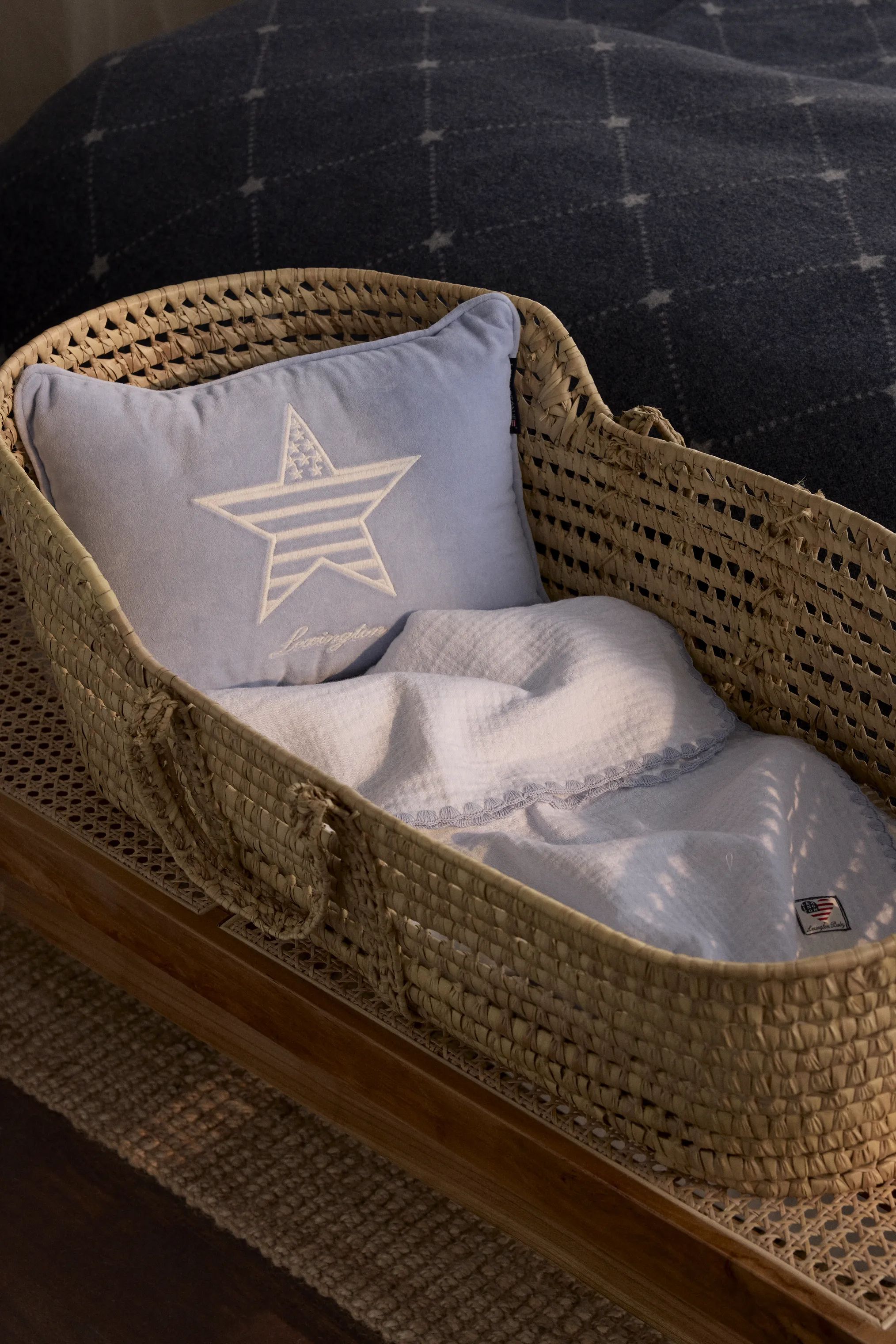 Lexington Plaider Icons Baby Tæppe i Blue/White, 2