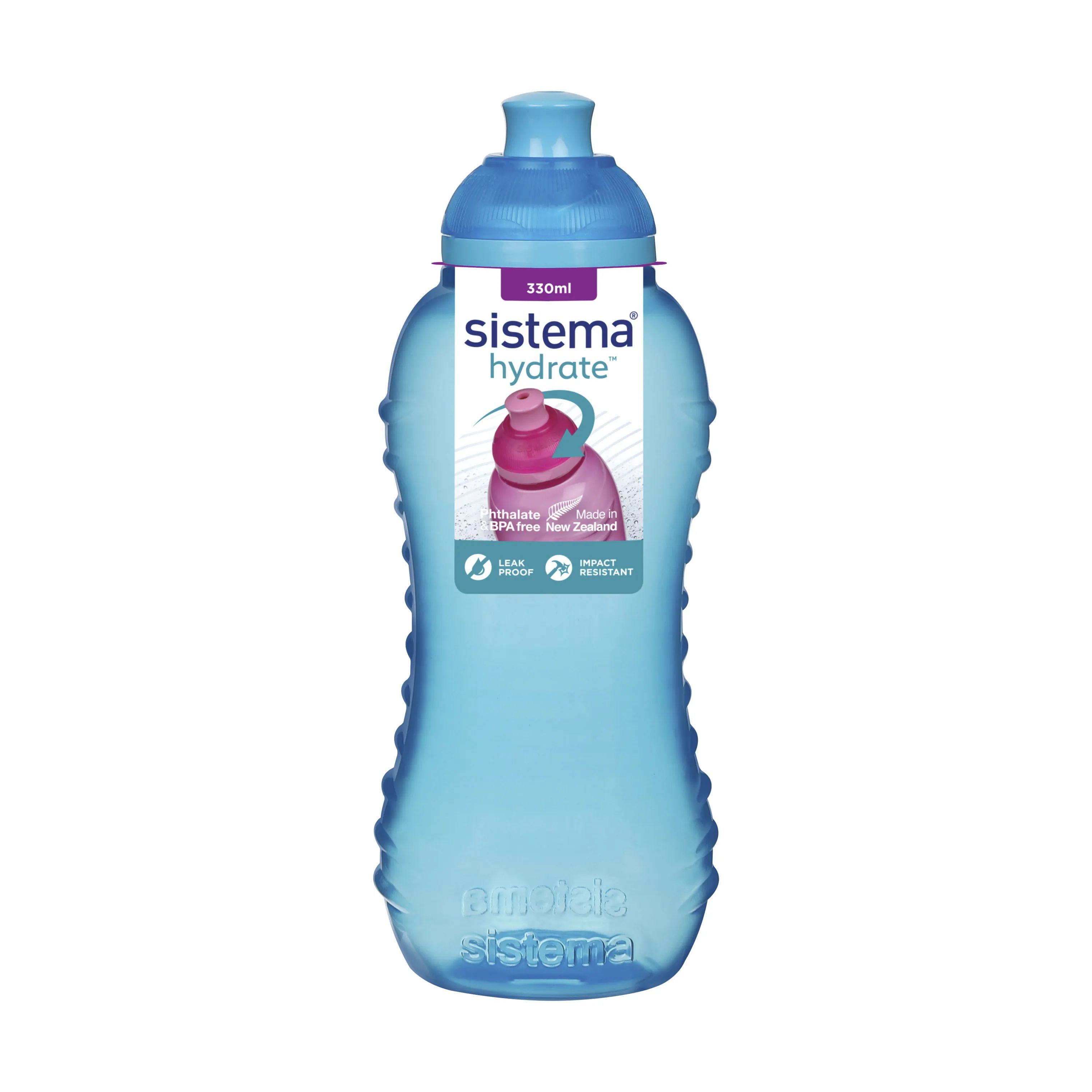 Sistema Drikkedunke Twist 'n' Sip Drikkeflaske i Blue, 330 ml, 1