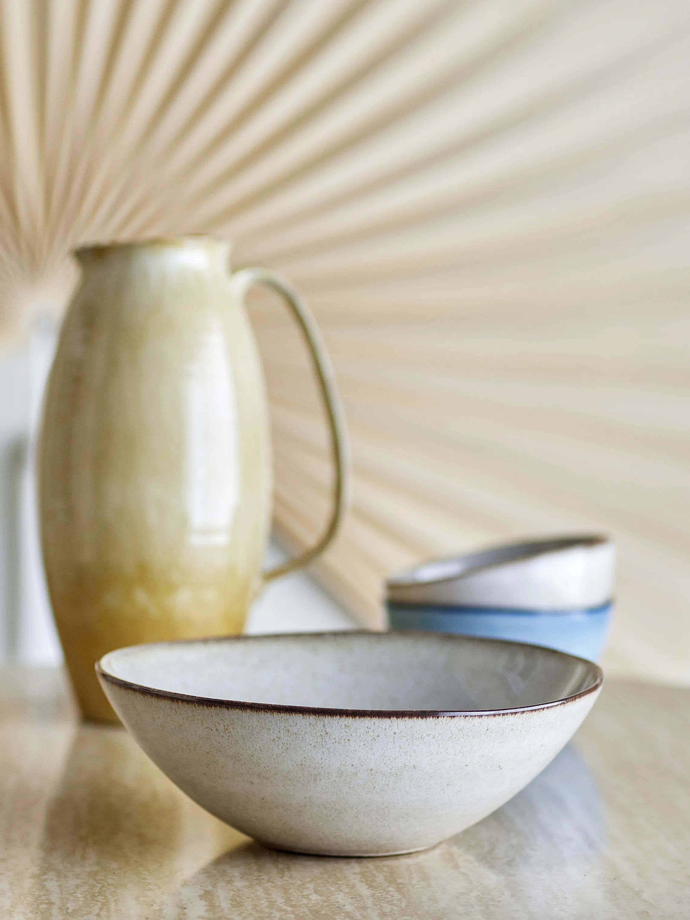 Bloomingville Serveringsskåle Sandrine Skål i Beige, 2