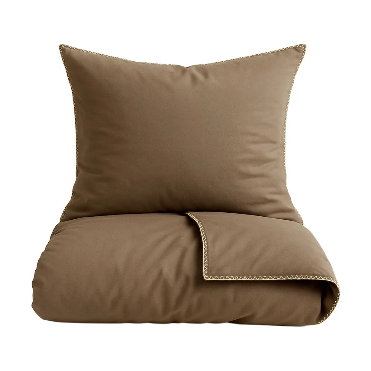 omhu x Mads Barfod Sengetøj Edge Sengetøj i Taupe, B140 x L200 cm, 1