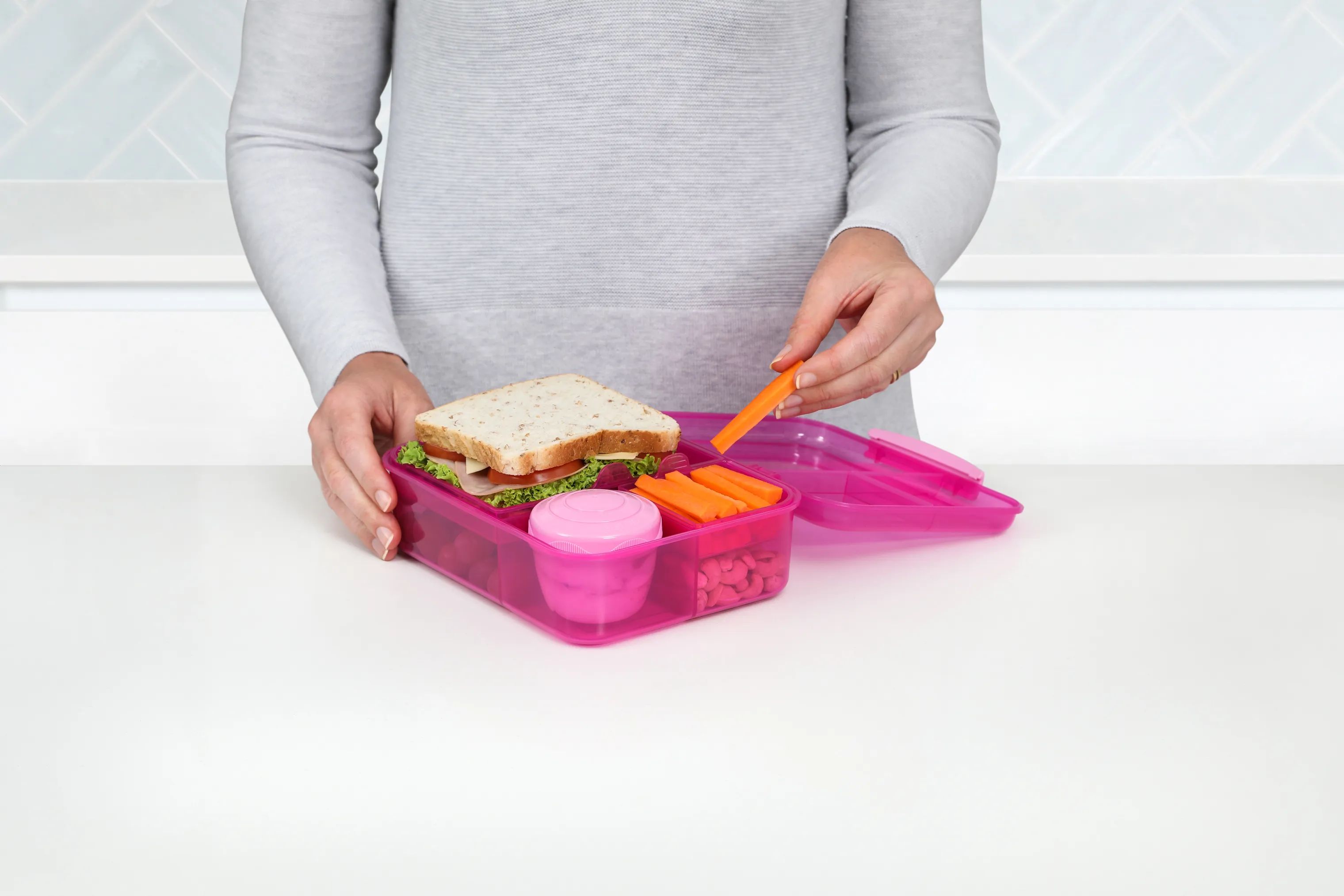 Sistema Madkasser Bento Madkasse i Pink, 2