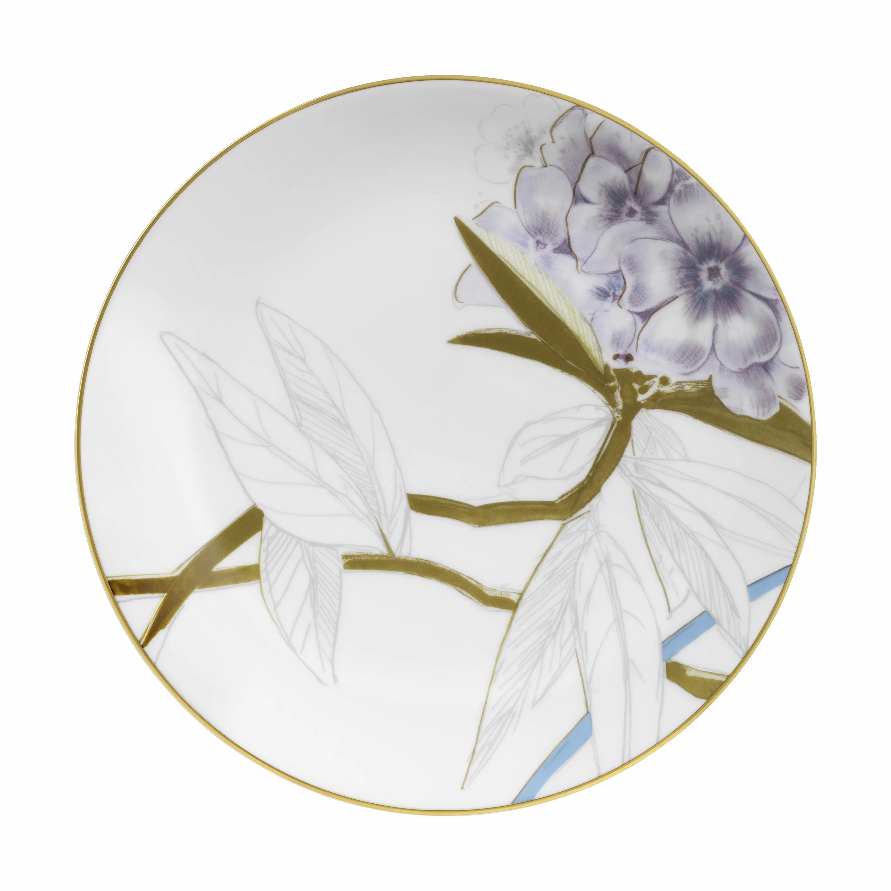 Royal Copenhagen Frokosttallerkener Flora Tallerken - Rhododendron i Rhododendron, 19 cm, 1