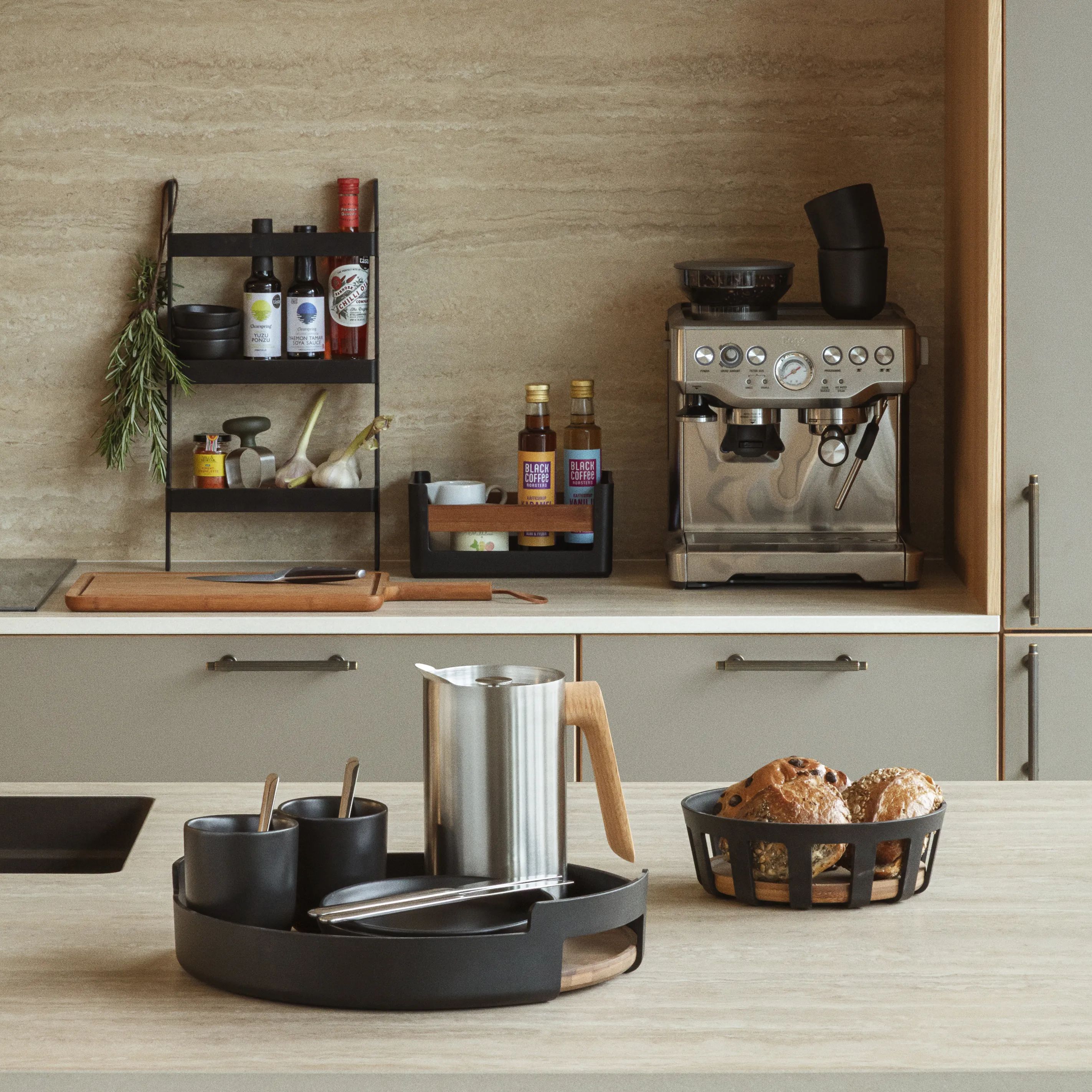 Eva Solo Brødkurve Nordic Kitchen Brødkurv i Natur/sort, 24,5 cm, 3