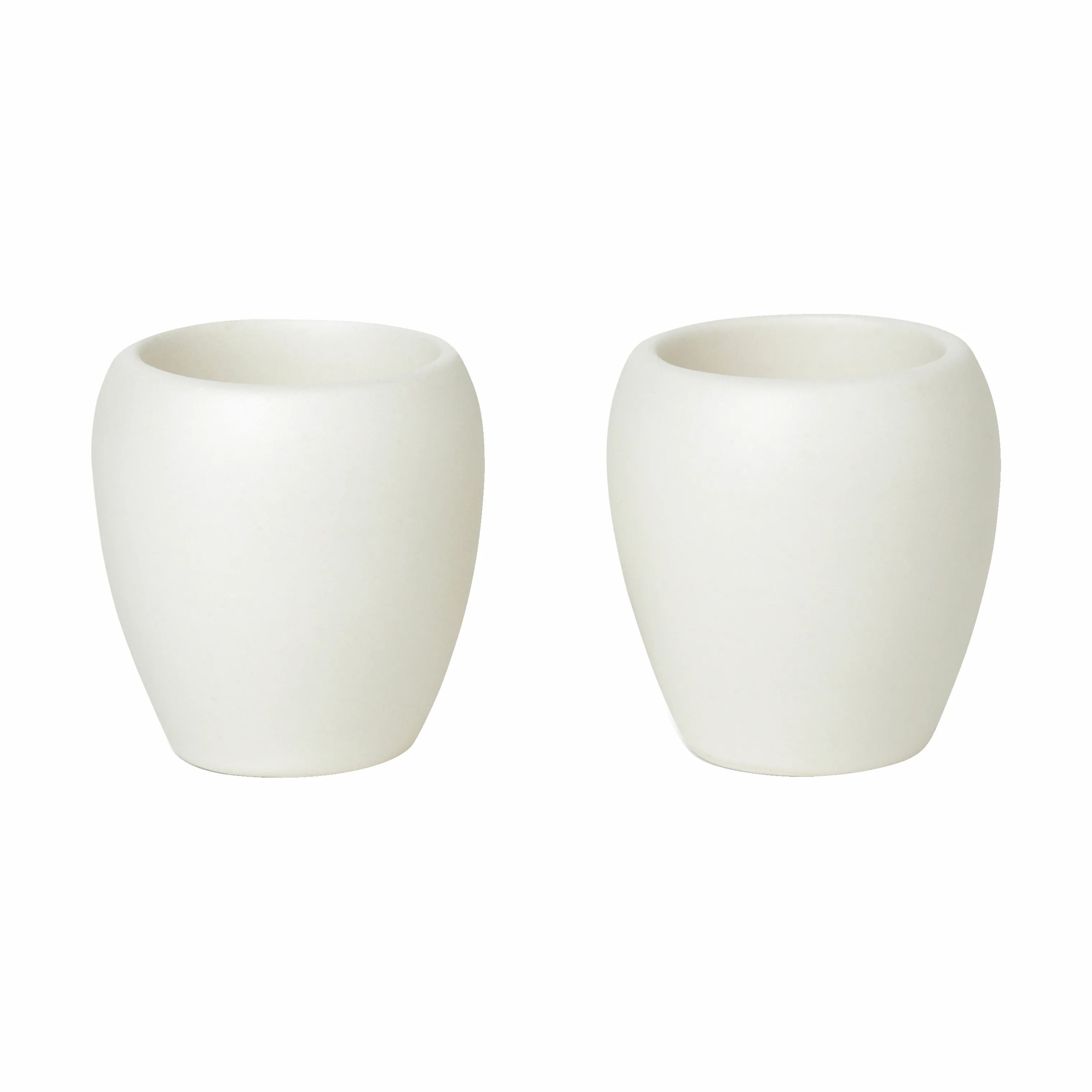 Knabstrup Keramik Fyrfadsstage Fyrfadsstage i Mat hvid, 6 cm, 1