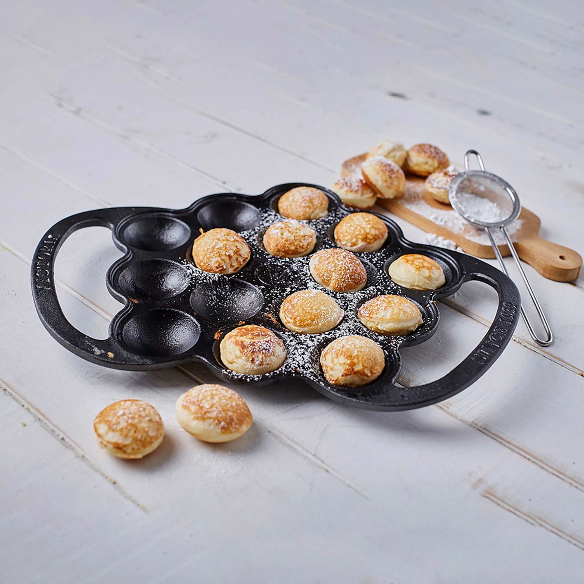 Victoria Æbleskivepander Emaljeret Æbleskivepande i Sort, 3