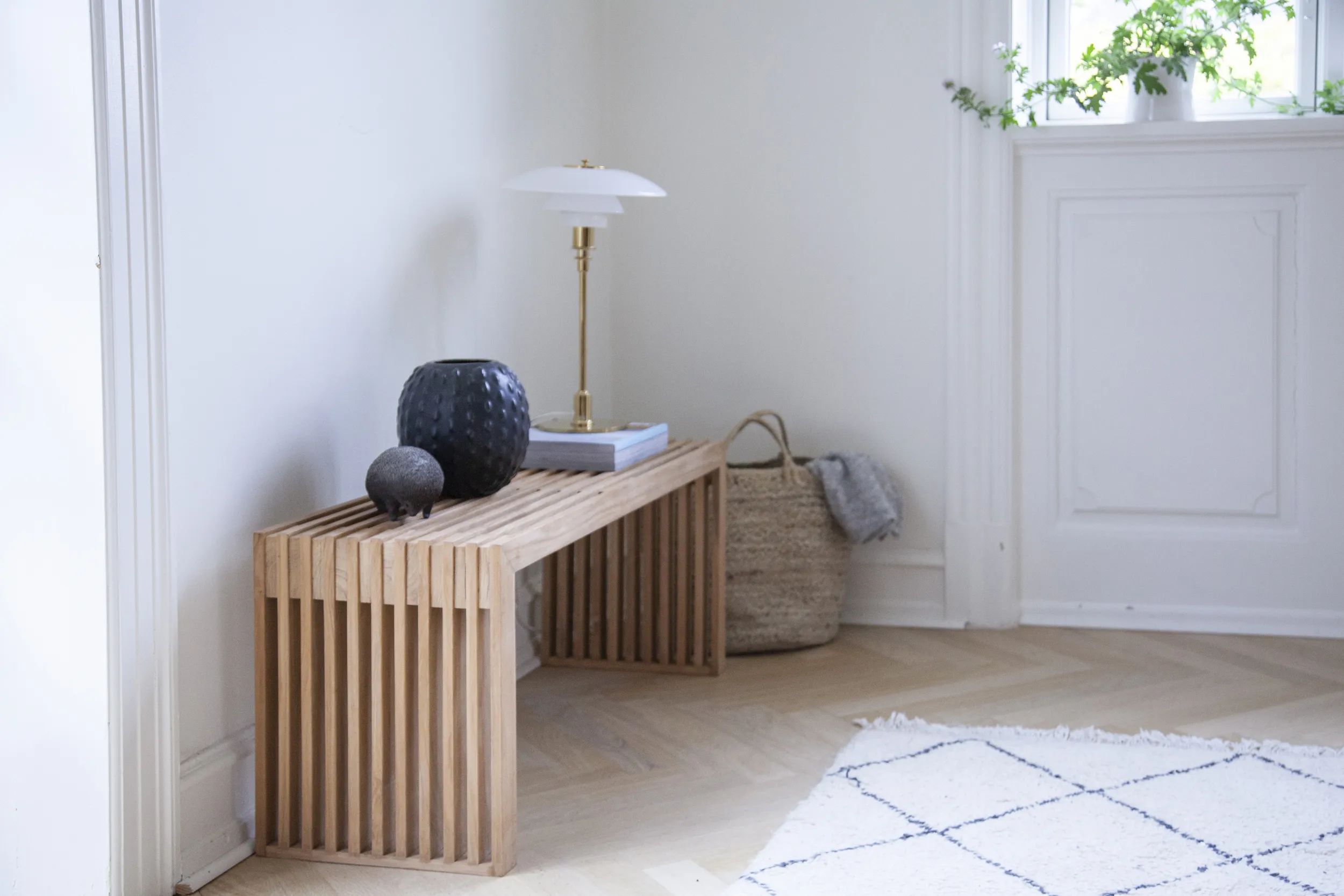 cinas Bænke Rib Bænk i Teak, 6