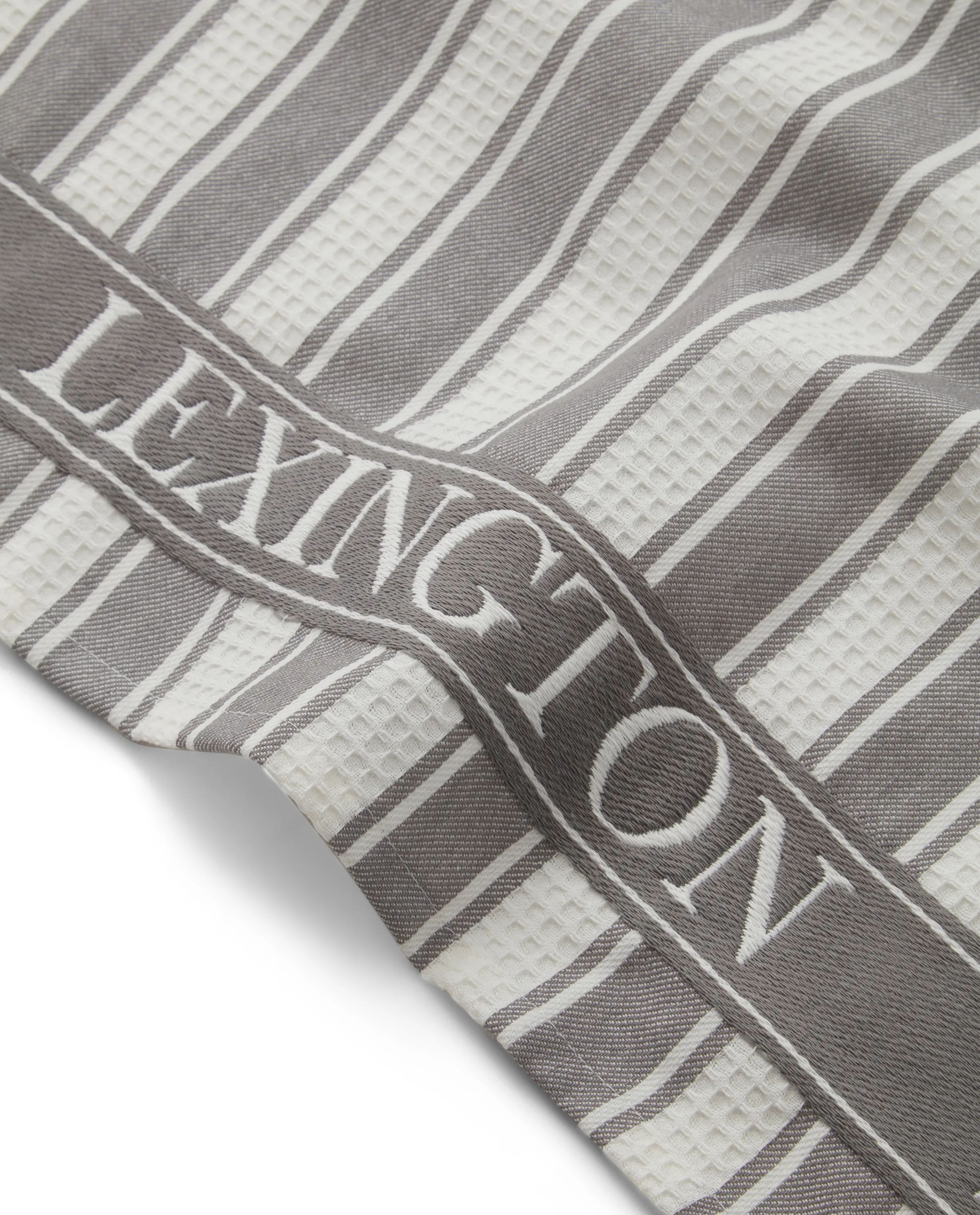 Lexington Viskestykker Icons Cotton Twill Waffle Viskestykke i Gray/White, B50 x L70 cm, 2