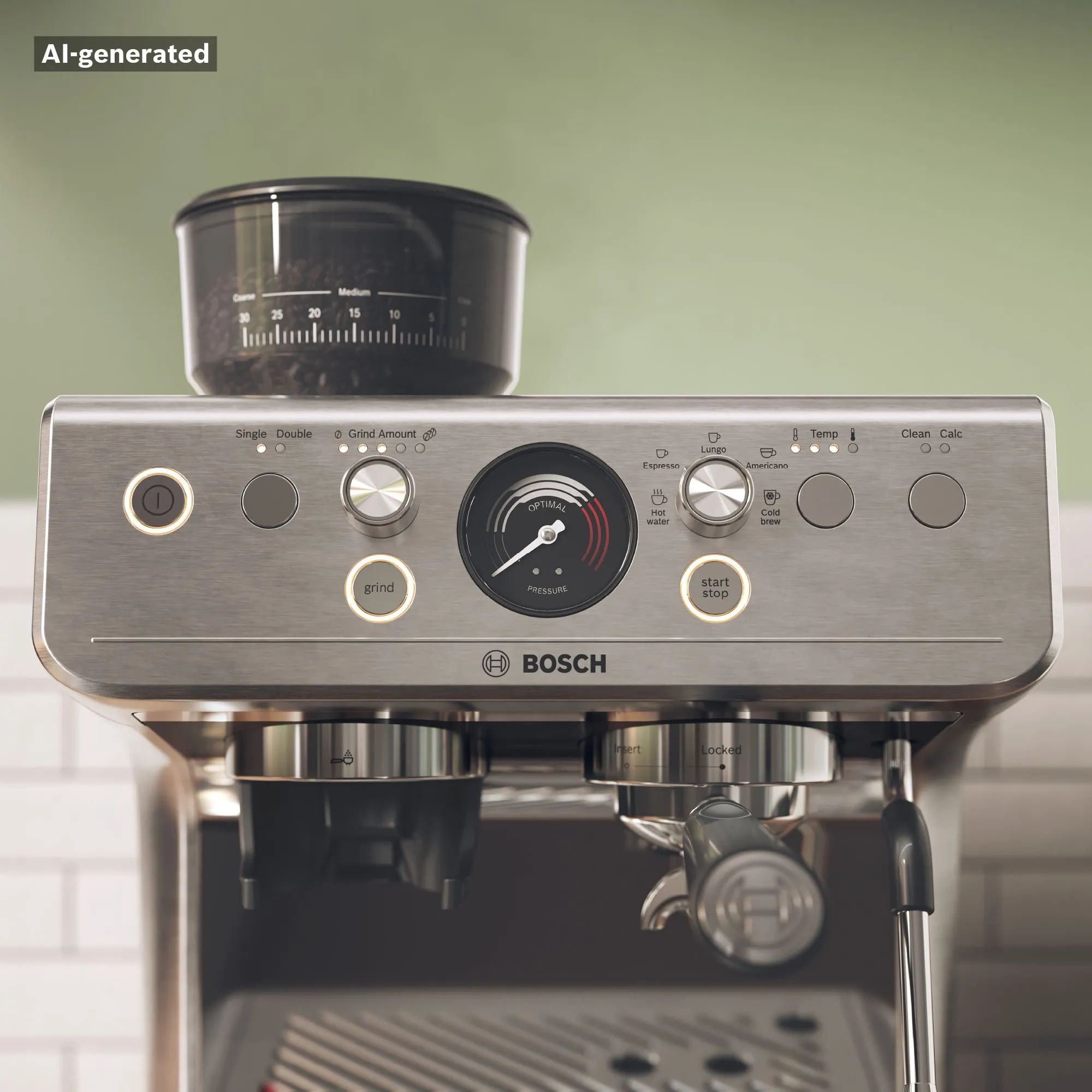 Bosch Espressomaskiner Serie 4 Semi Automatic Espressomaskine i Stål, 2