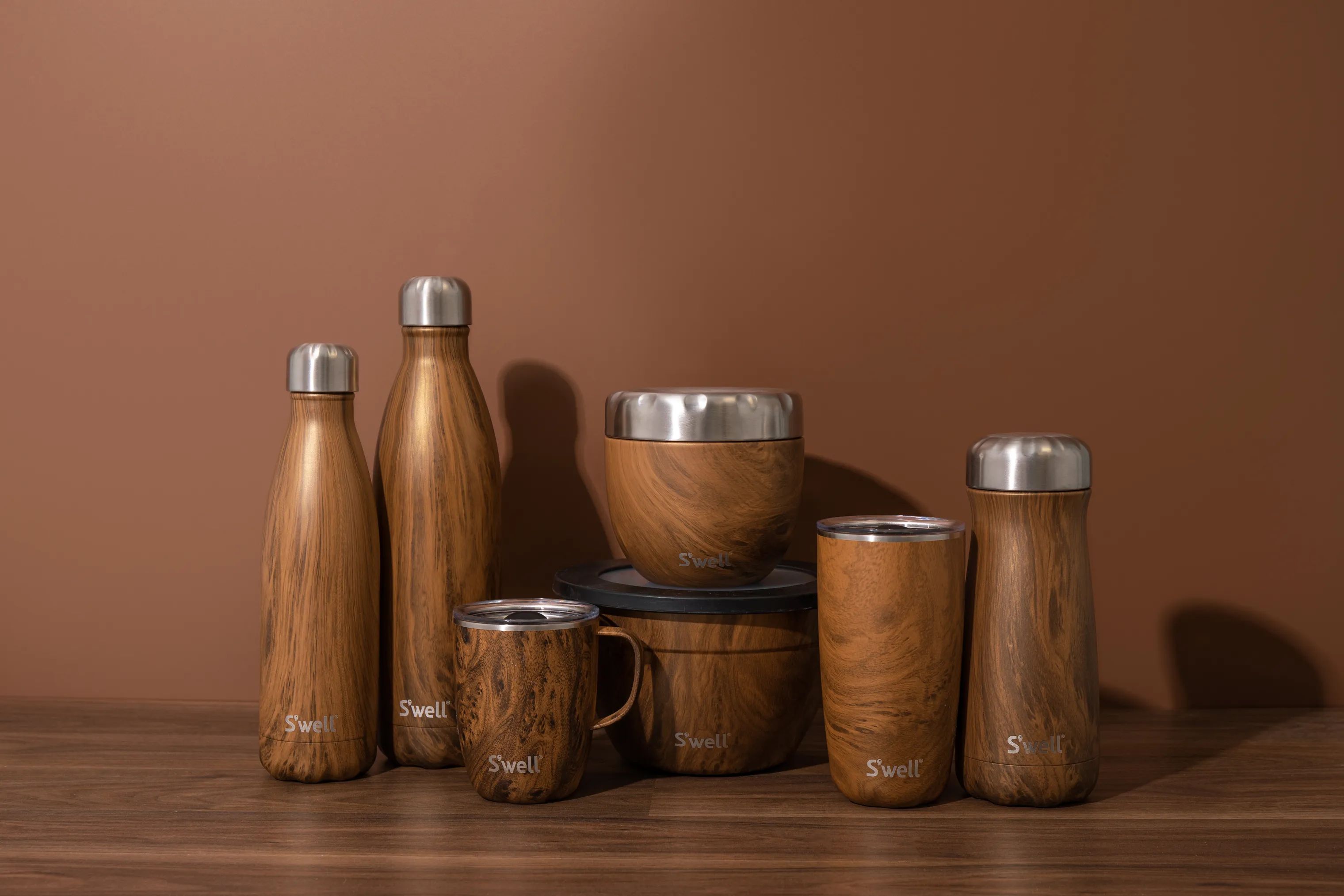 S'well Termoflasker Termoflaske i teakwood, 750 ml, 2